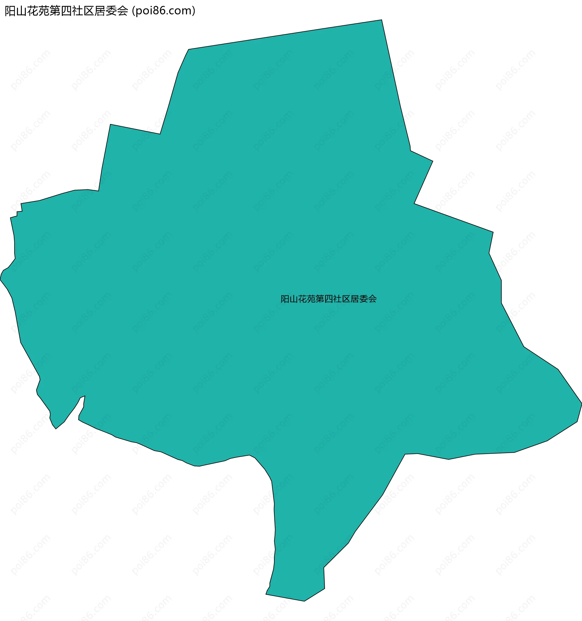 阳山花苑第四社区居委会边界地图