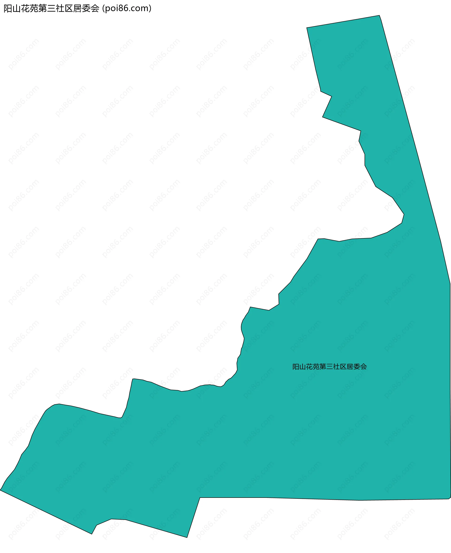 阳山花苑第三社区居委会边界地图