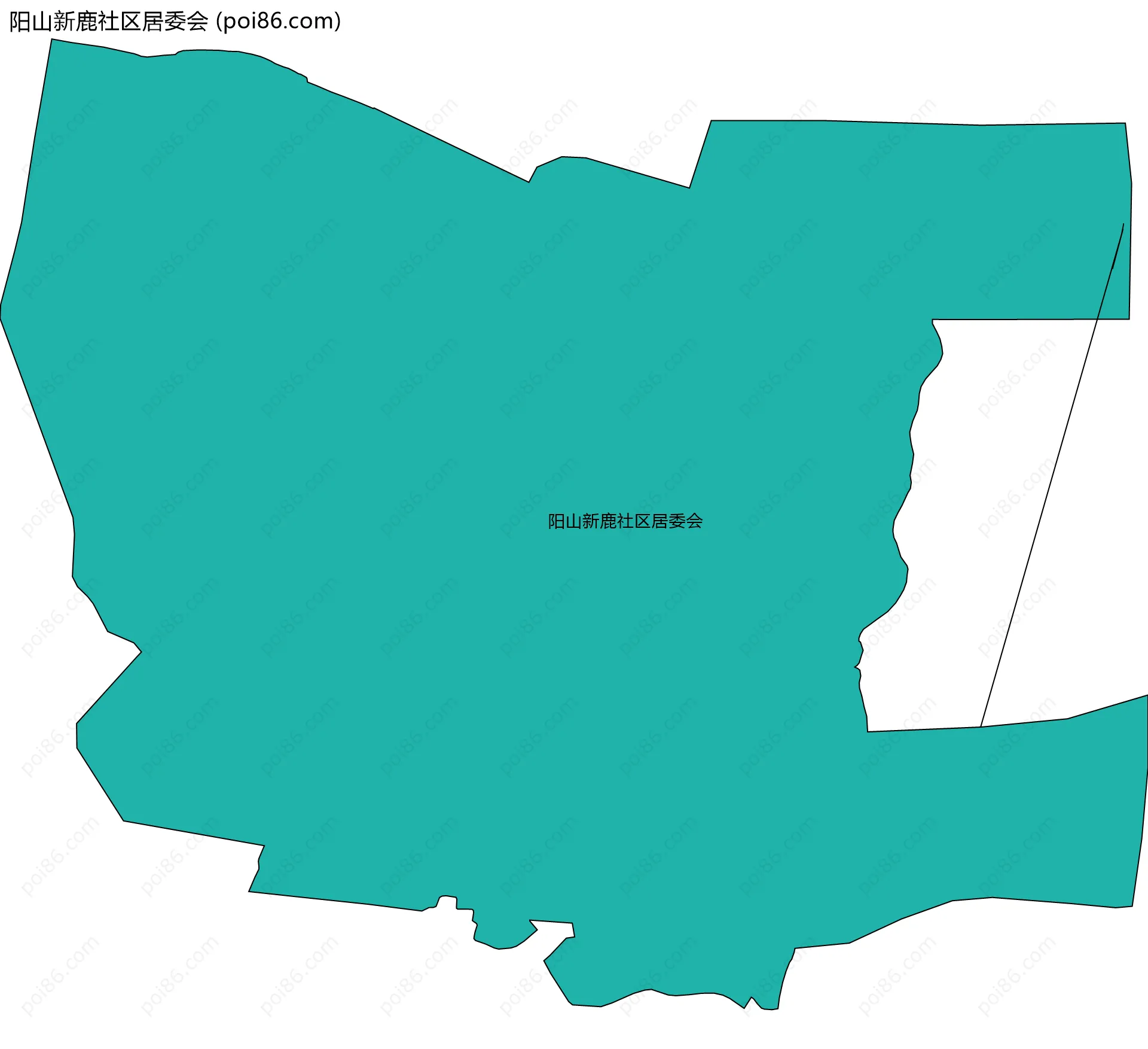 阳山新鹿社区居委会边界地图