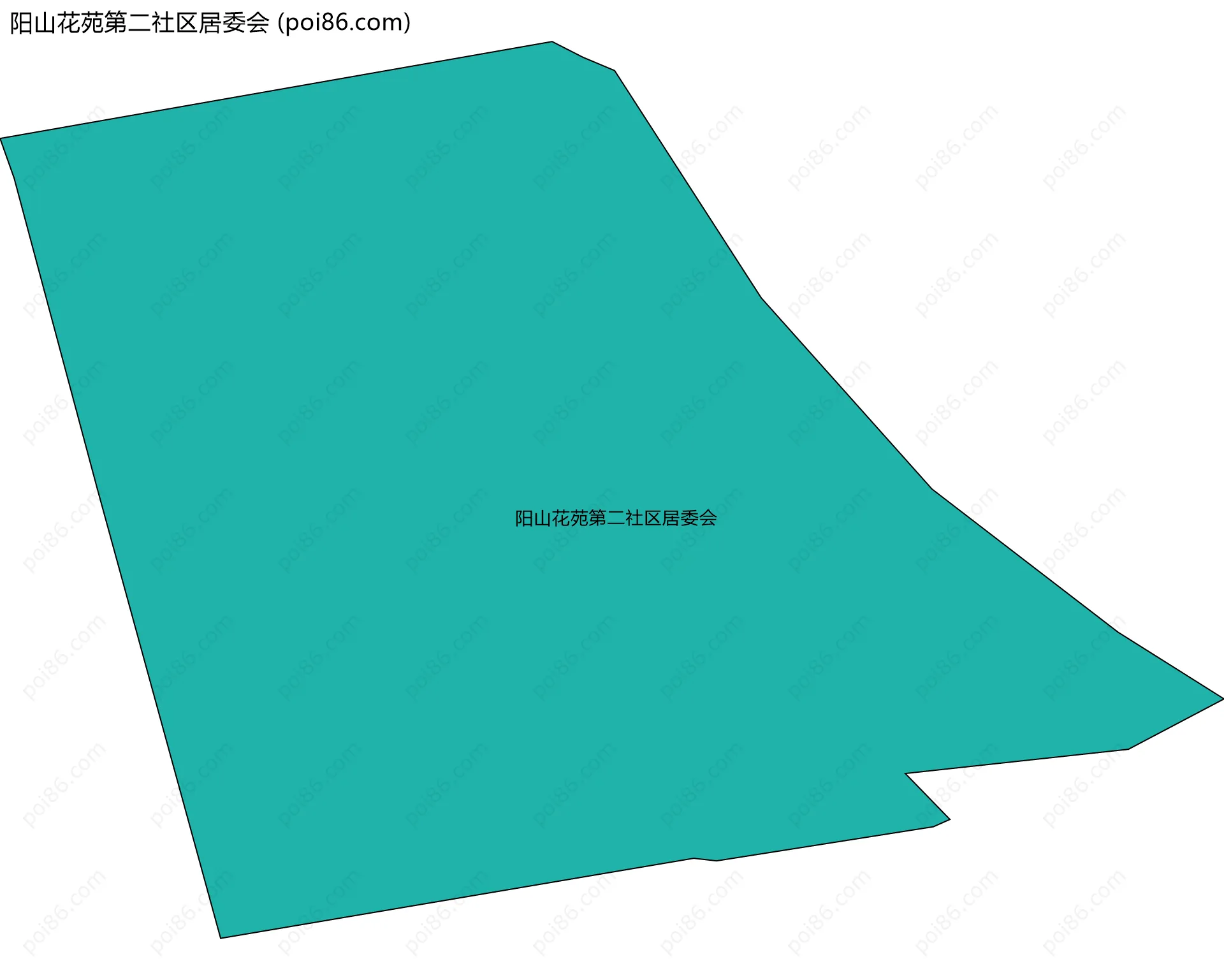 阳山花苑第二社区居委会边界地图