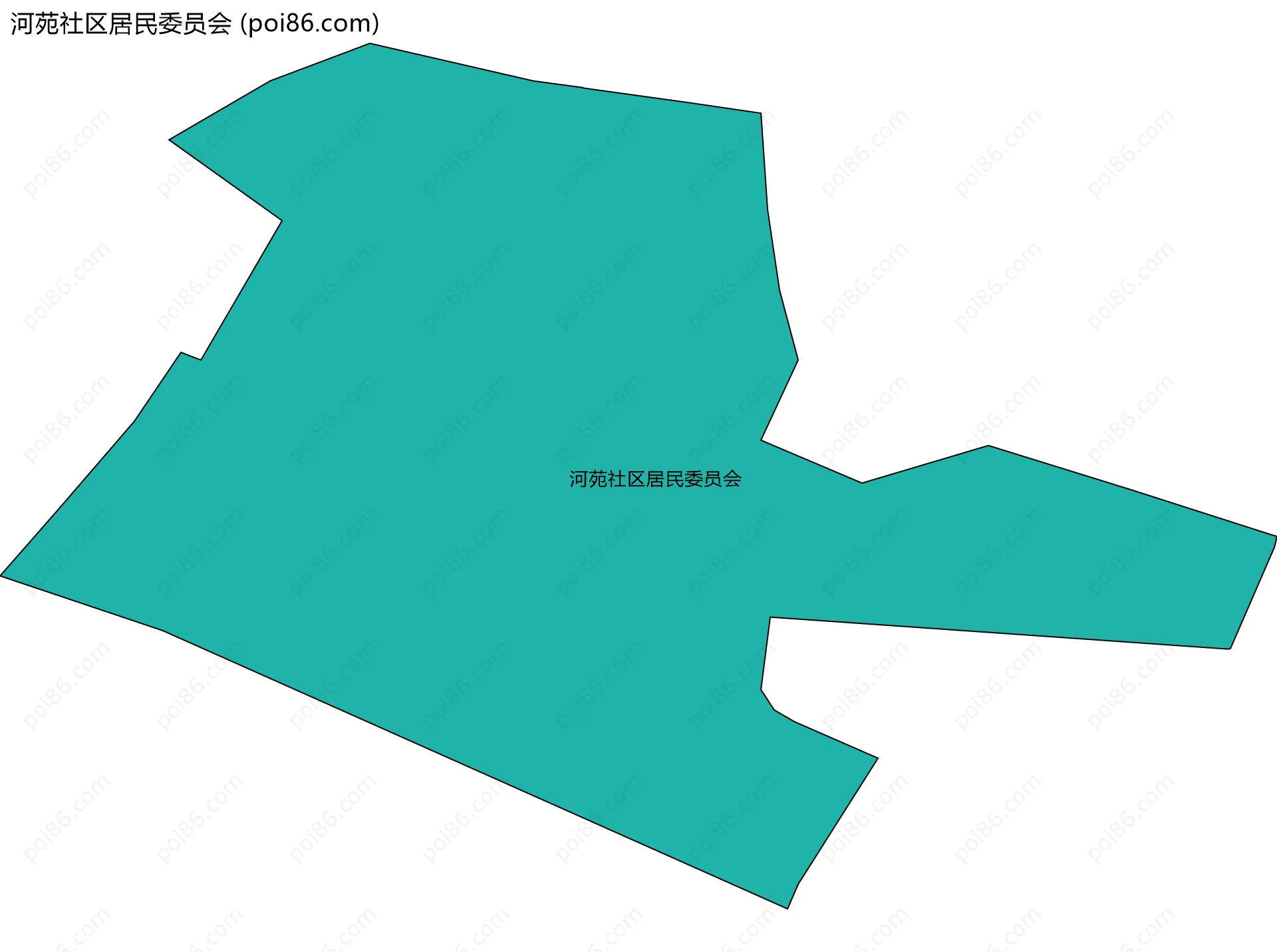 河苑社区居民委员会边界地图