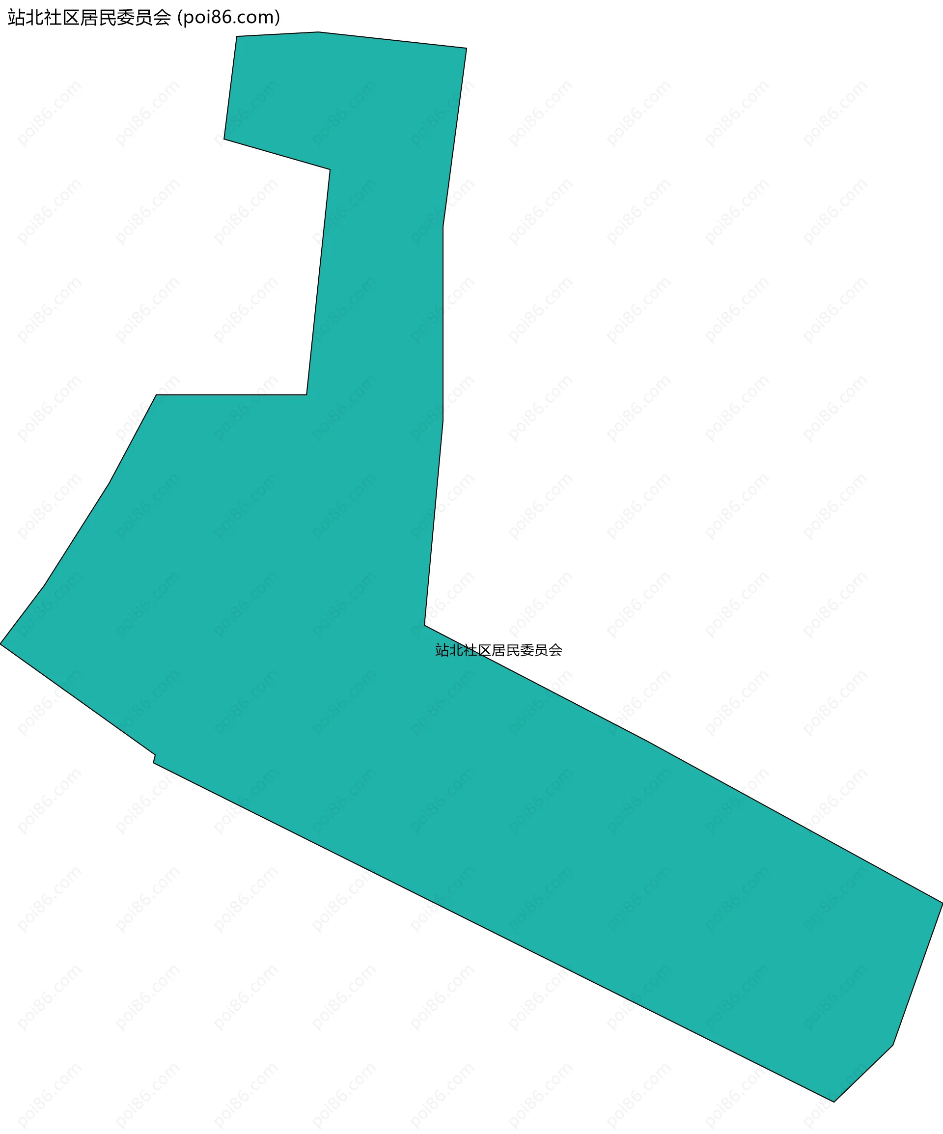 站北社区居民委员会边界地图