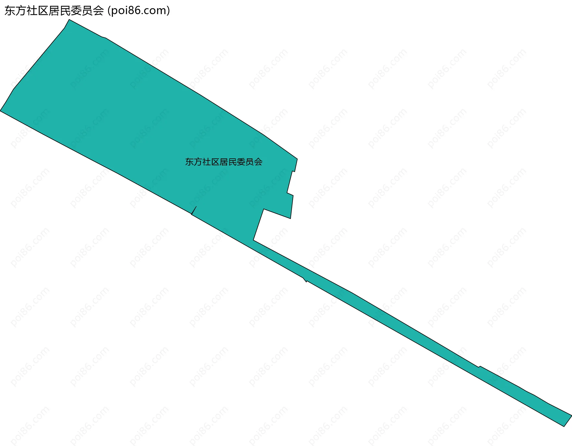 东方社区居民委员会边界地图