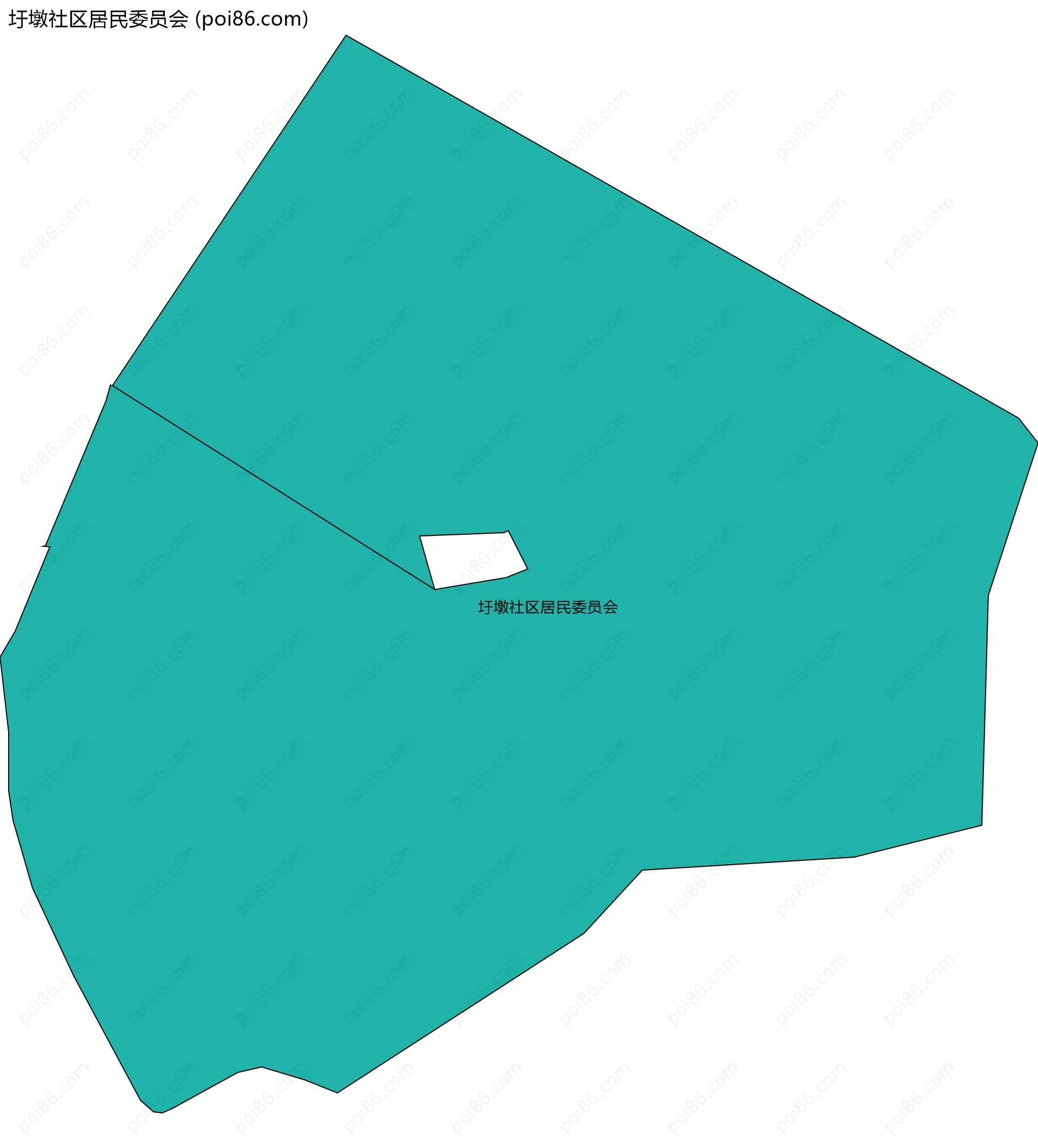 圩墩社区居民委员会边界地图