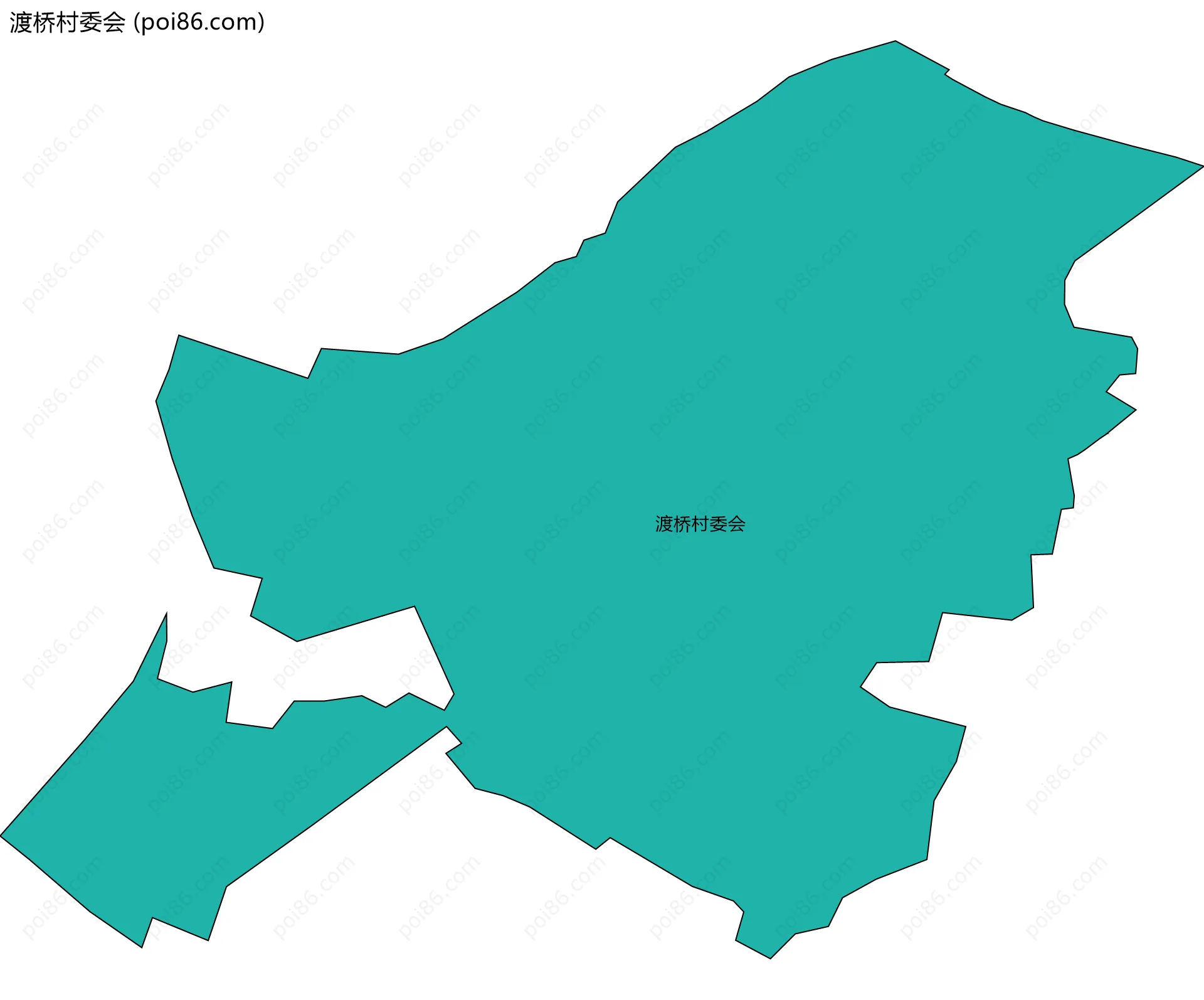 渡桥村委会边界地图