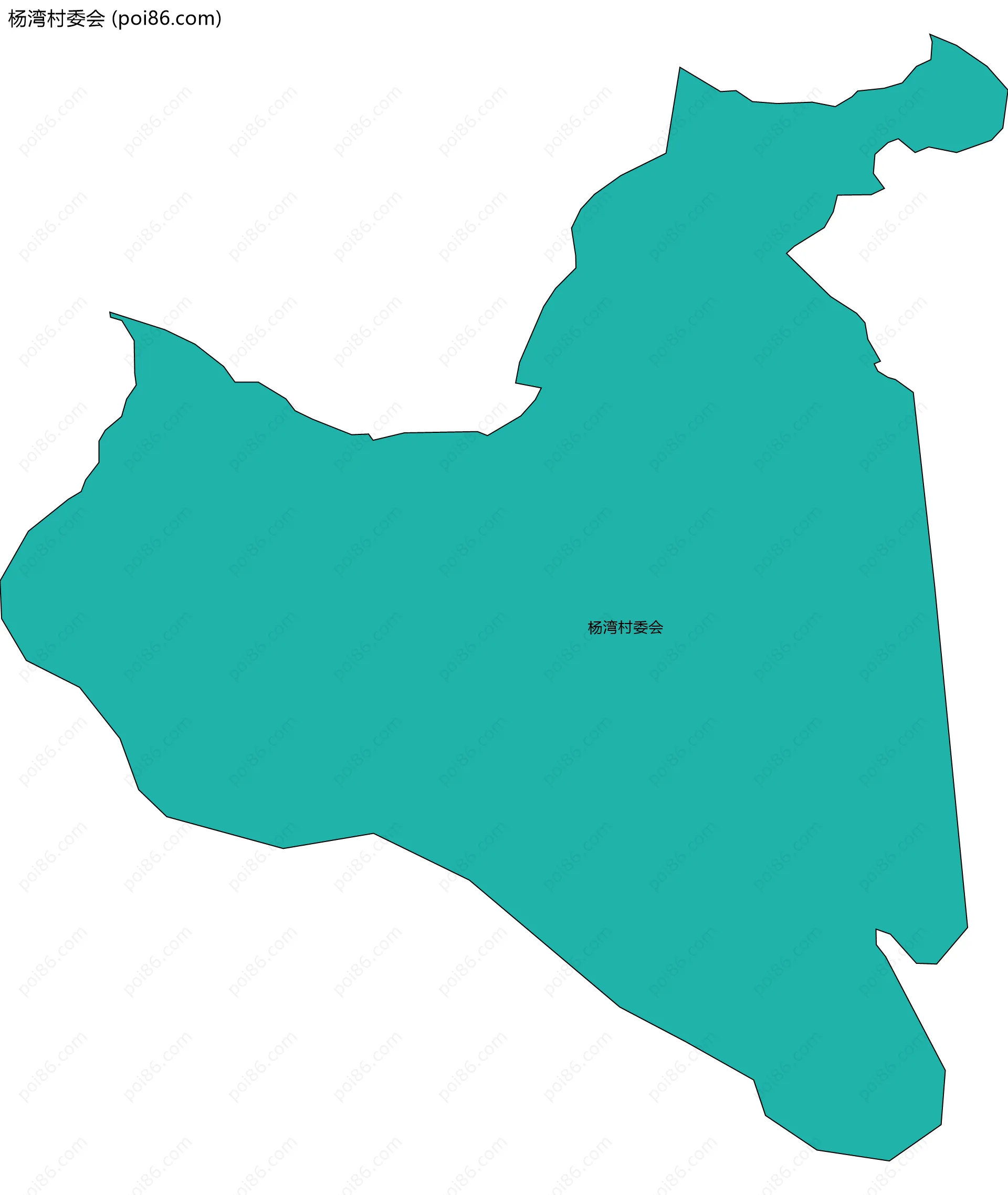 杨湾村委会边界地图