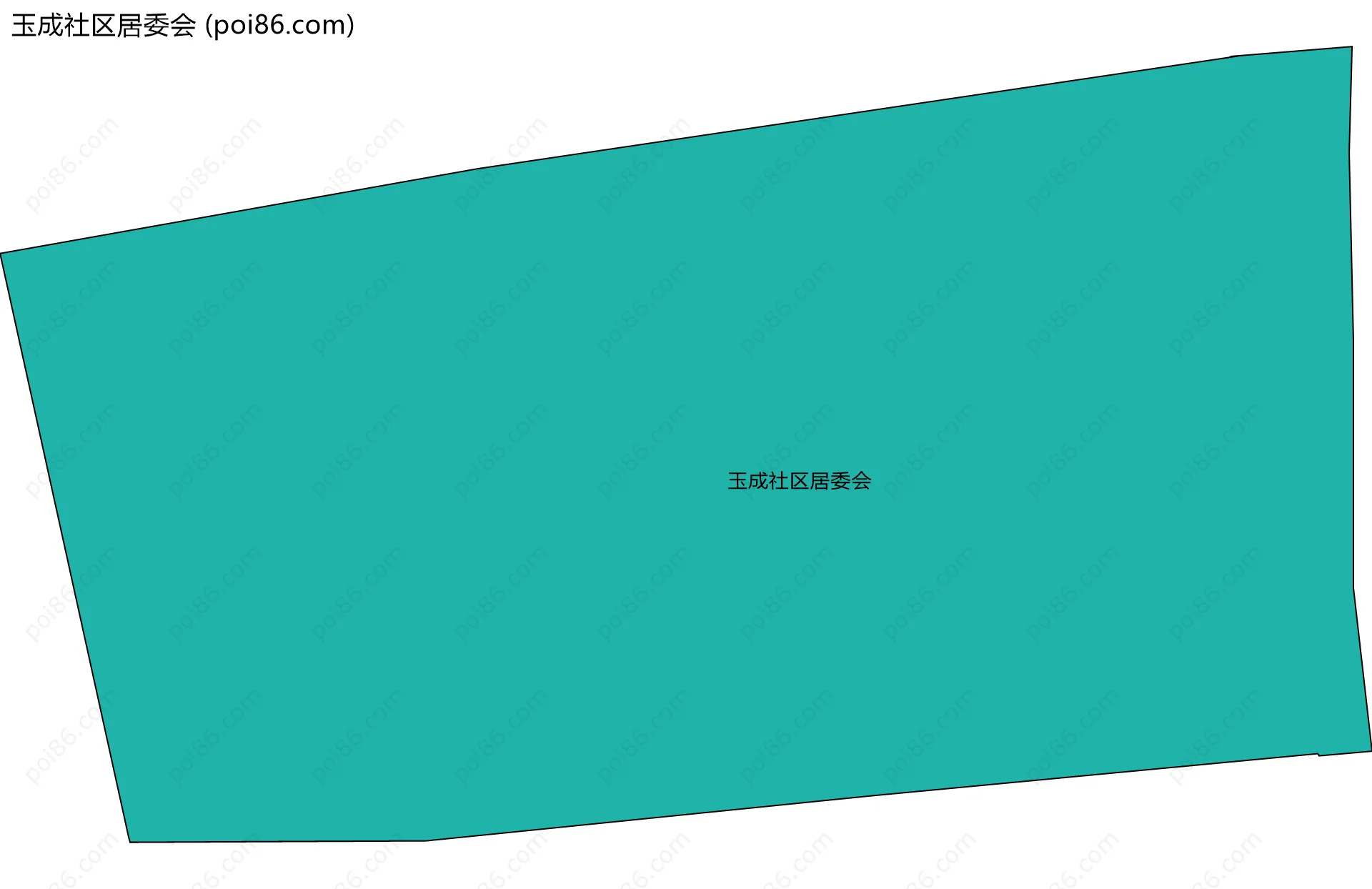 玉成社区居委会边界地图