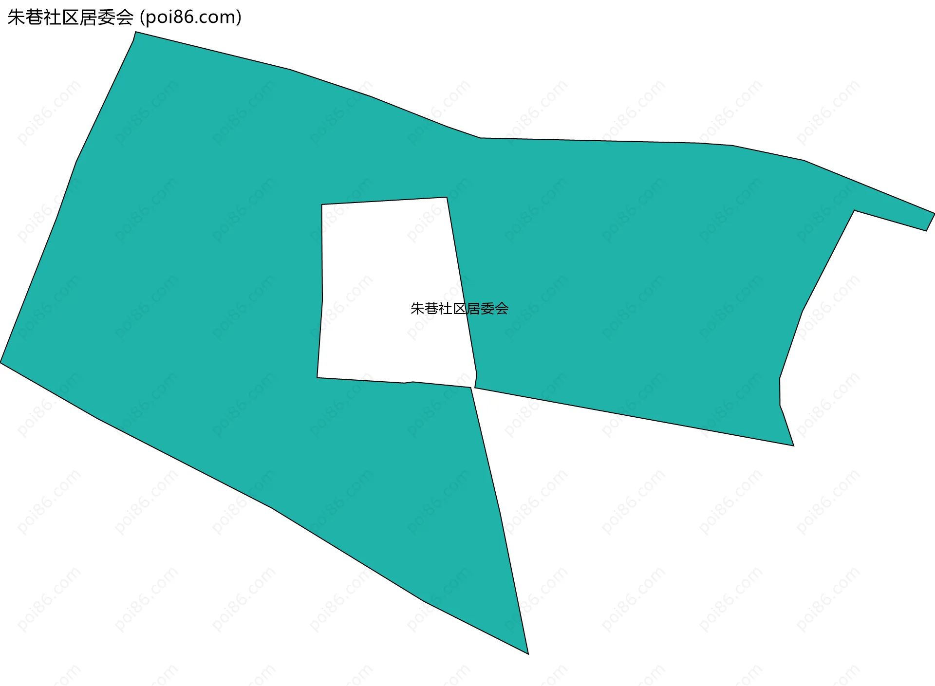 朱巷社区居委会边界地图