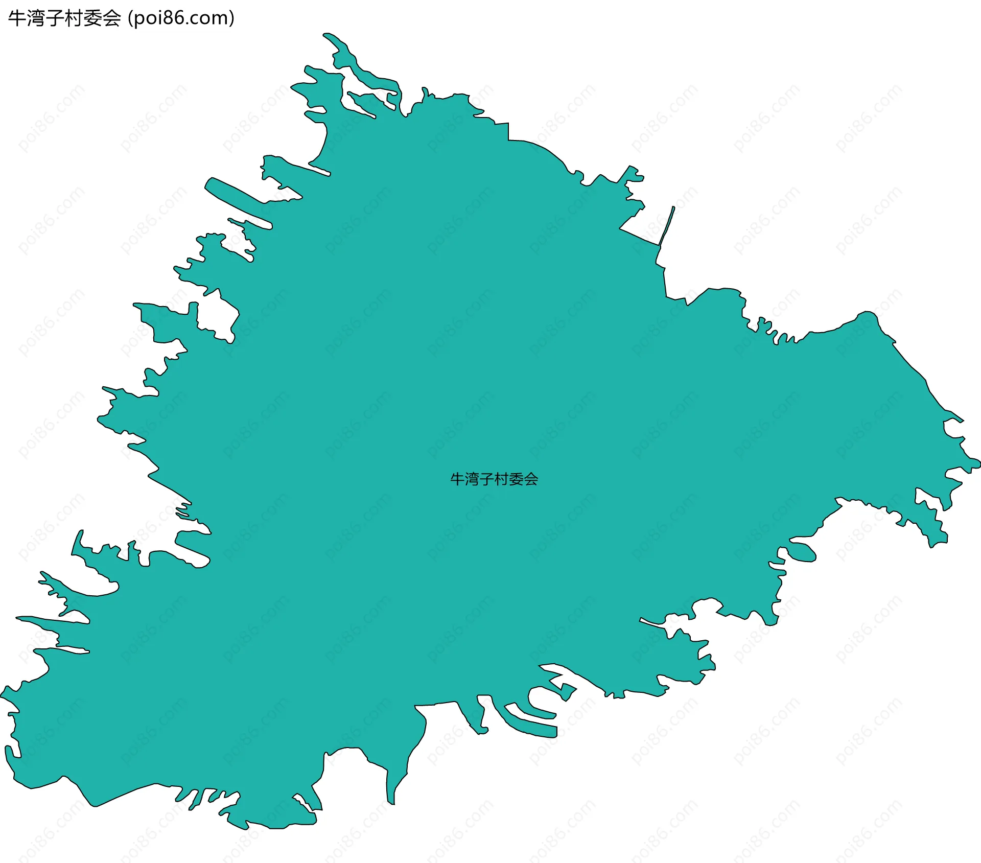 牛湾子村委会边界地图