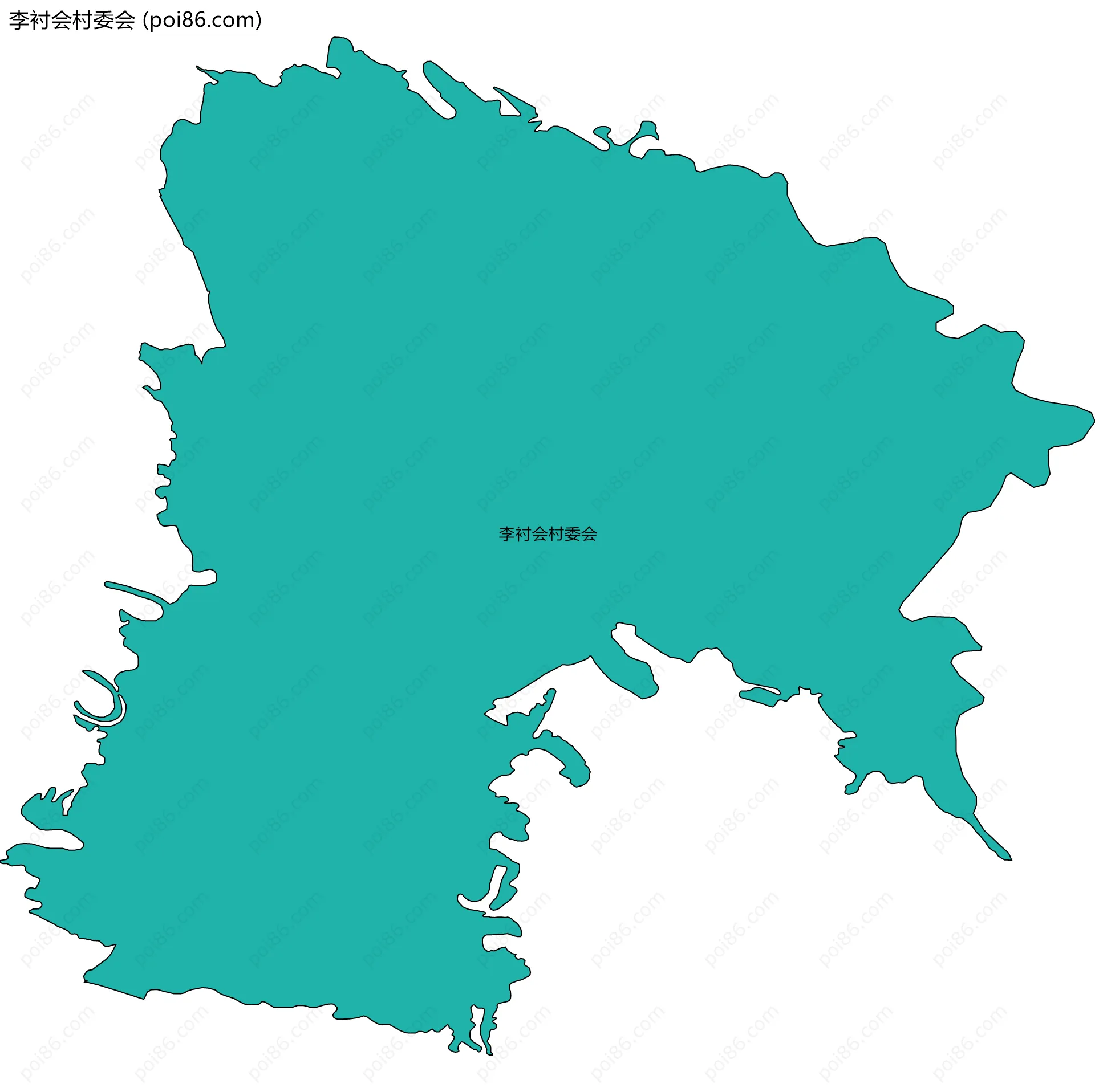 李衬会村委会边界地图