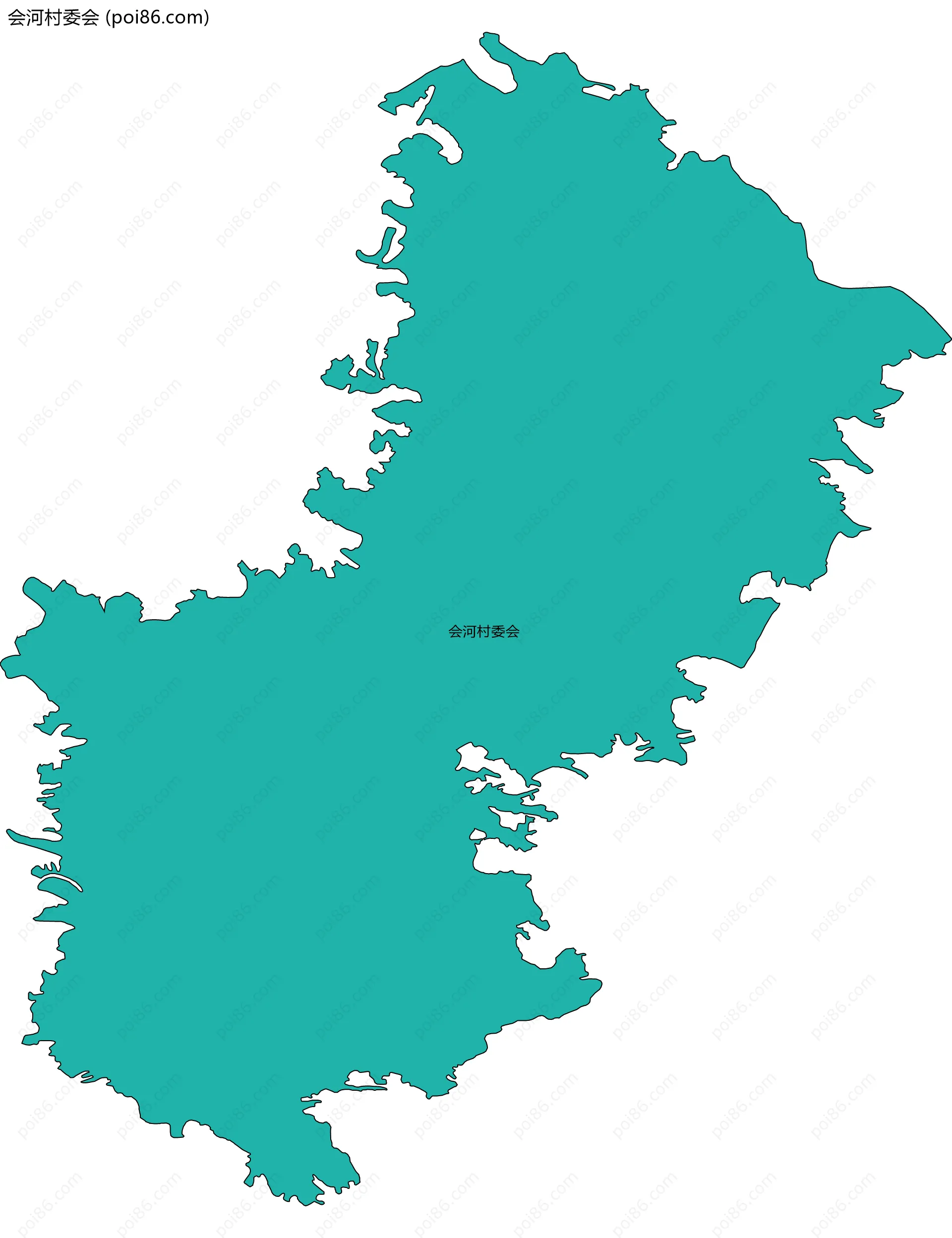 会河村委会边界地图