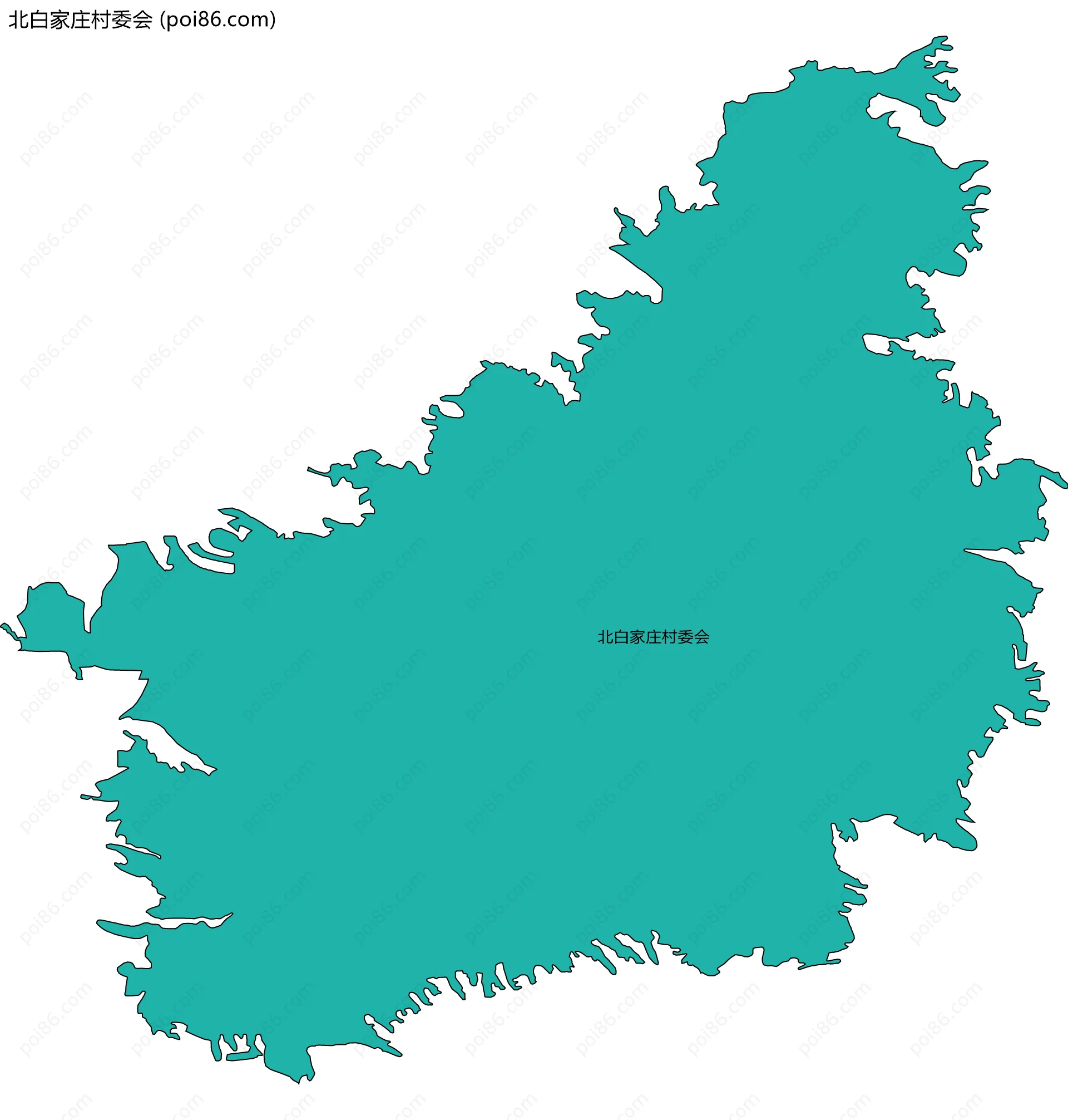 北白家庄村委会边界地图