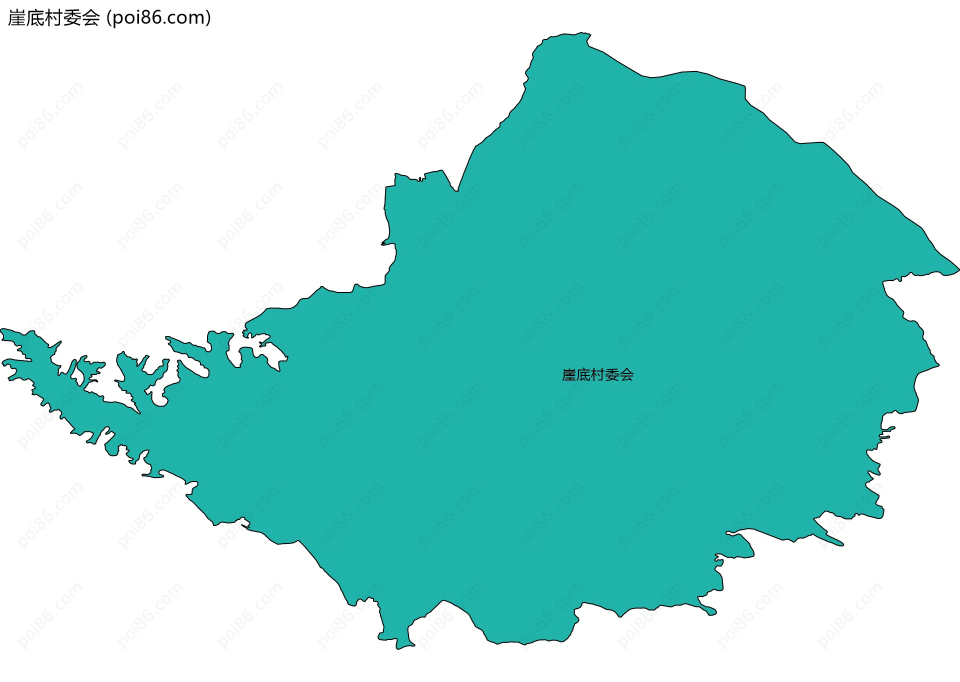 崖底村委会边界地图