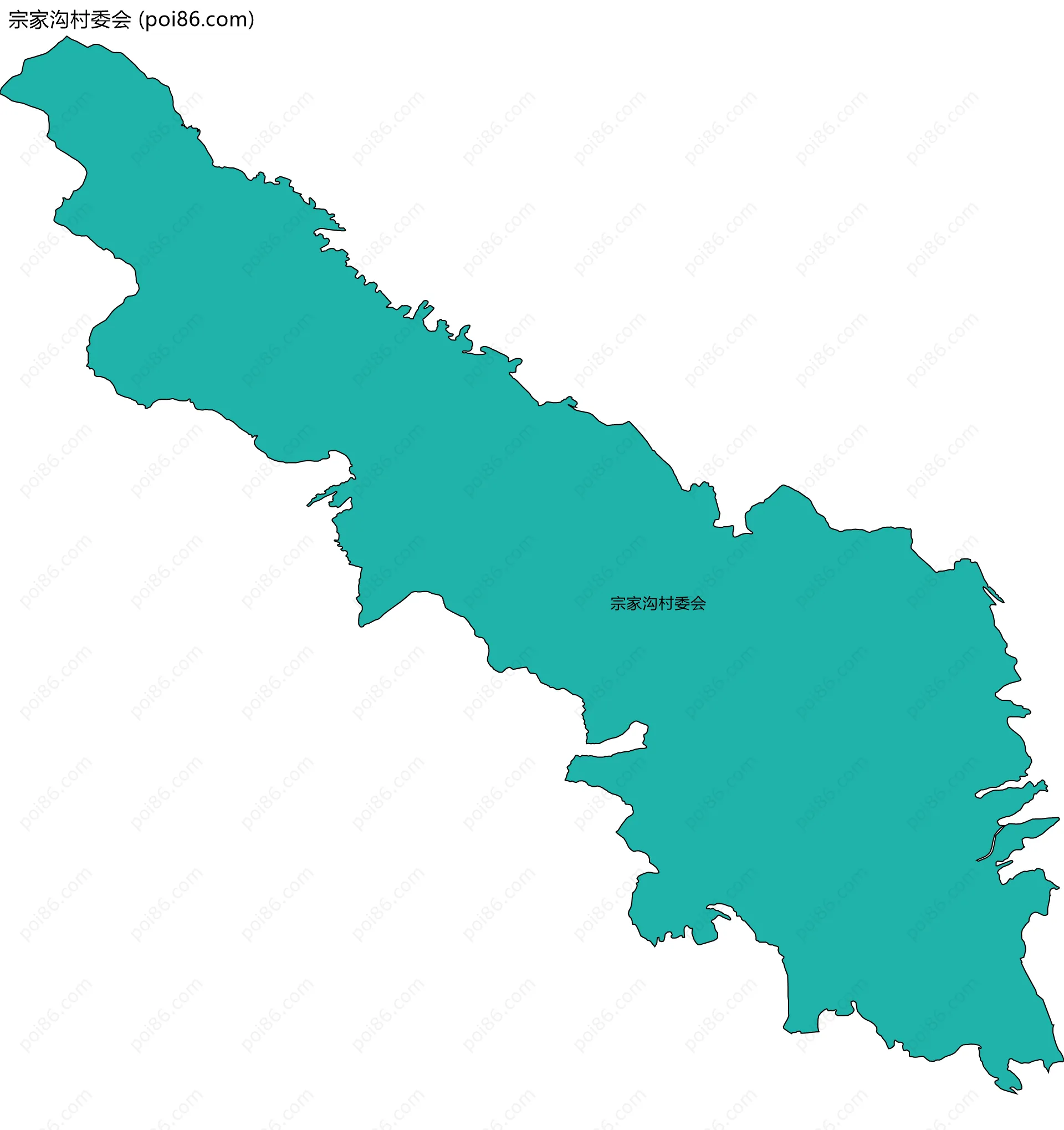 宗家沟村委会边界地图