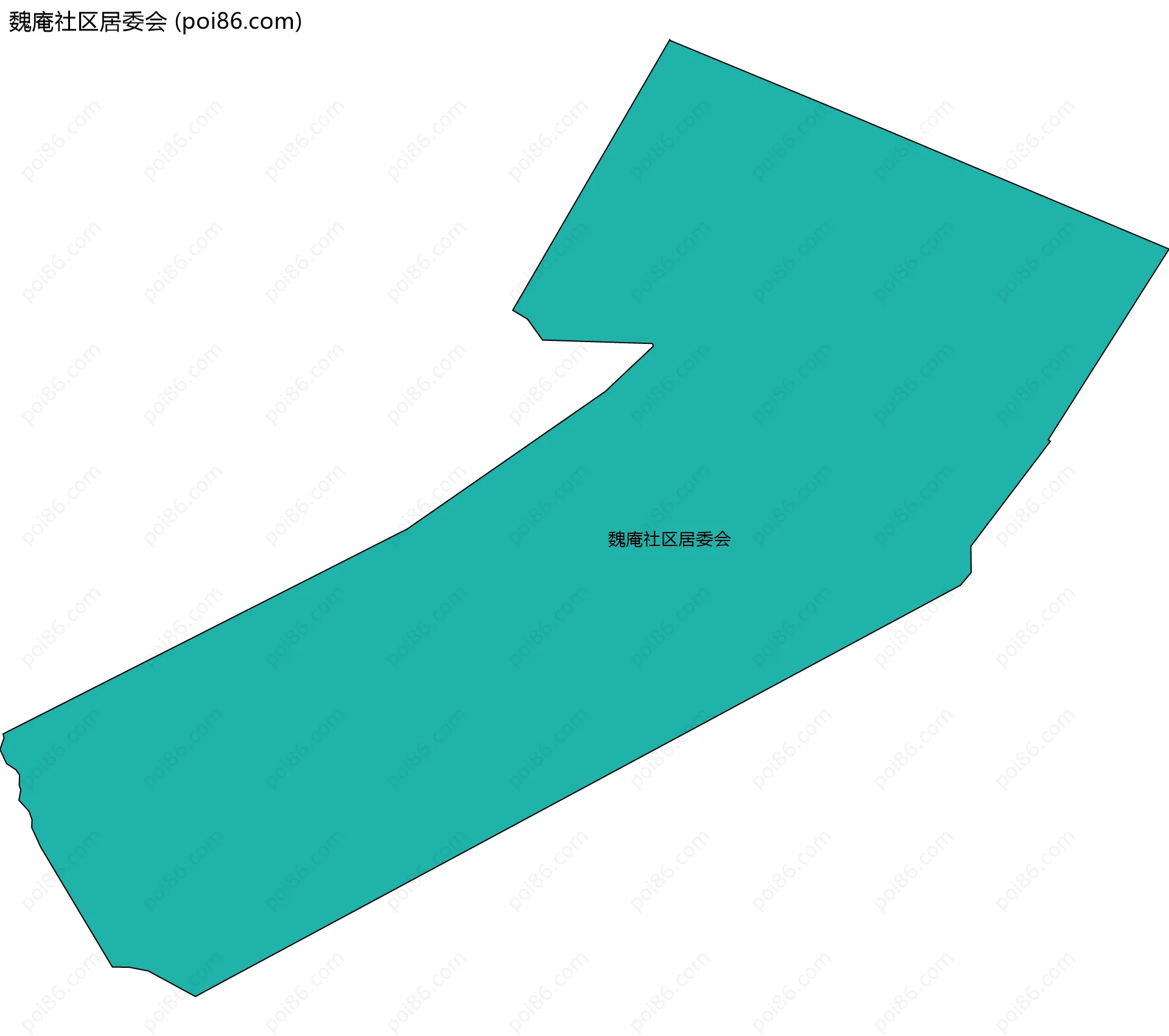 魏庵社区居委会边界地图