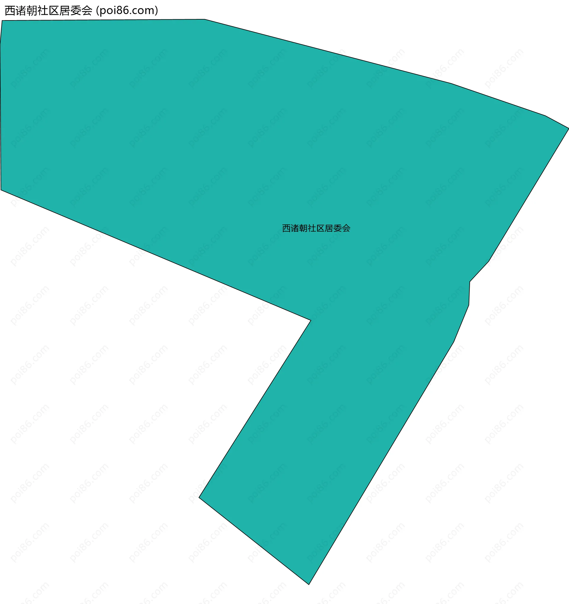 西诸朝社区居委会边界地图