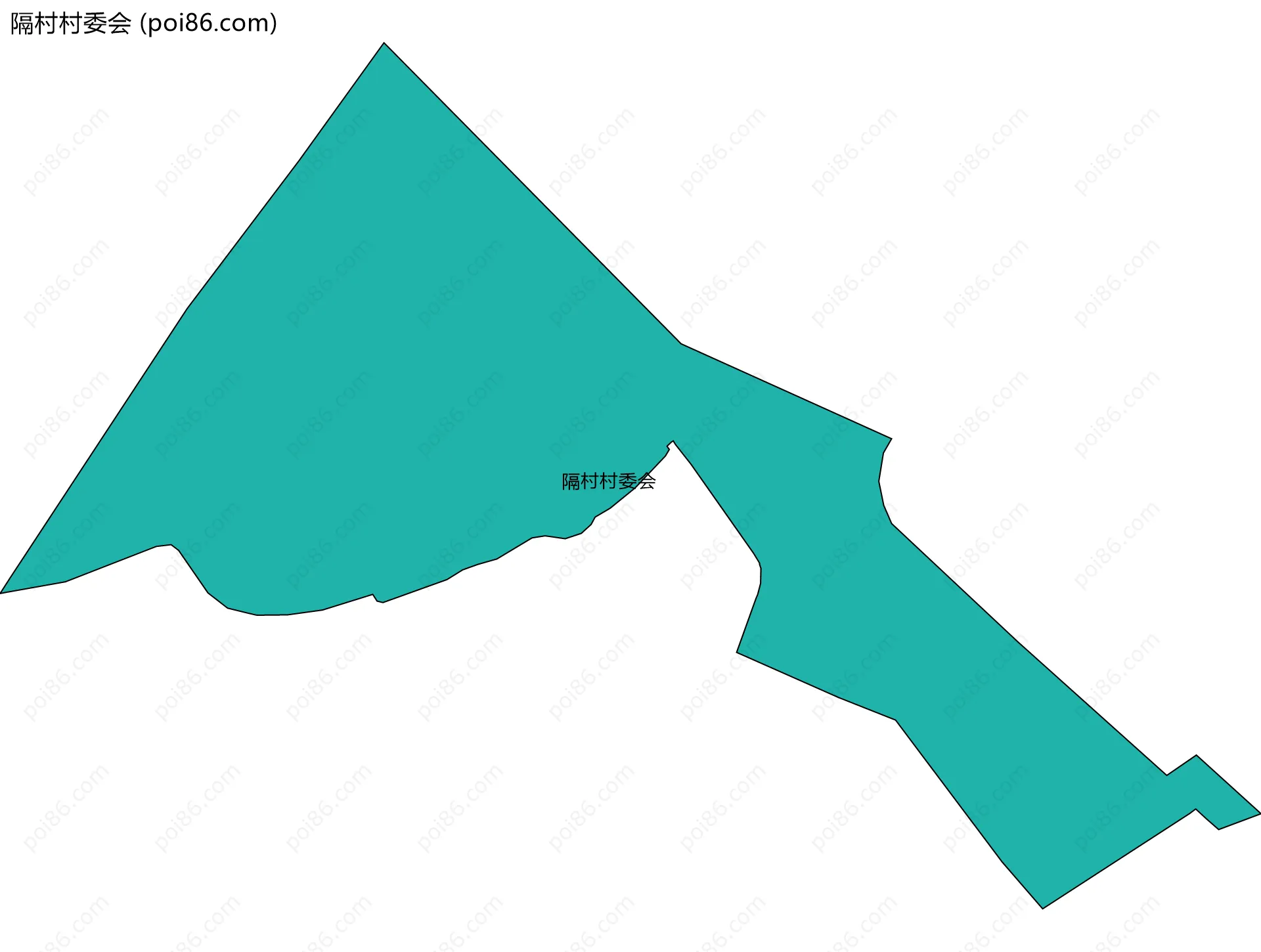 隔村村委会边界地图