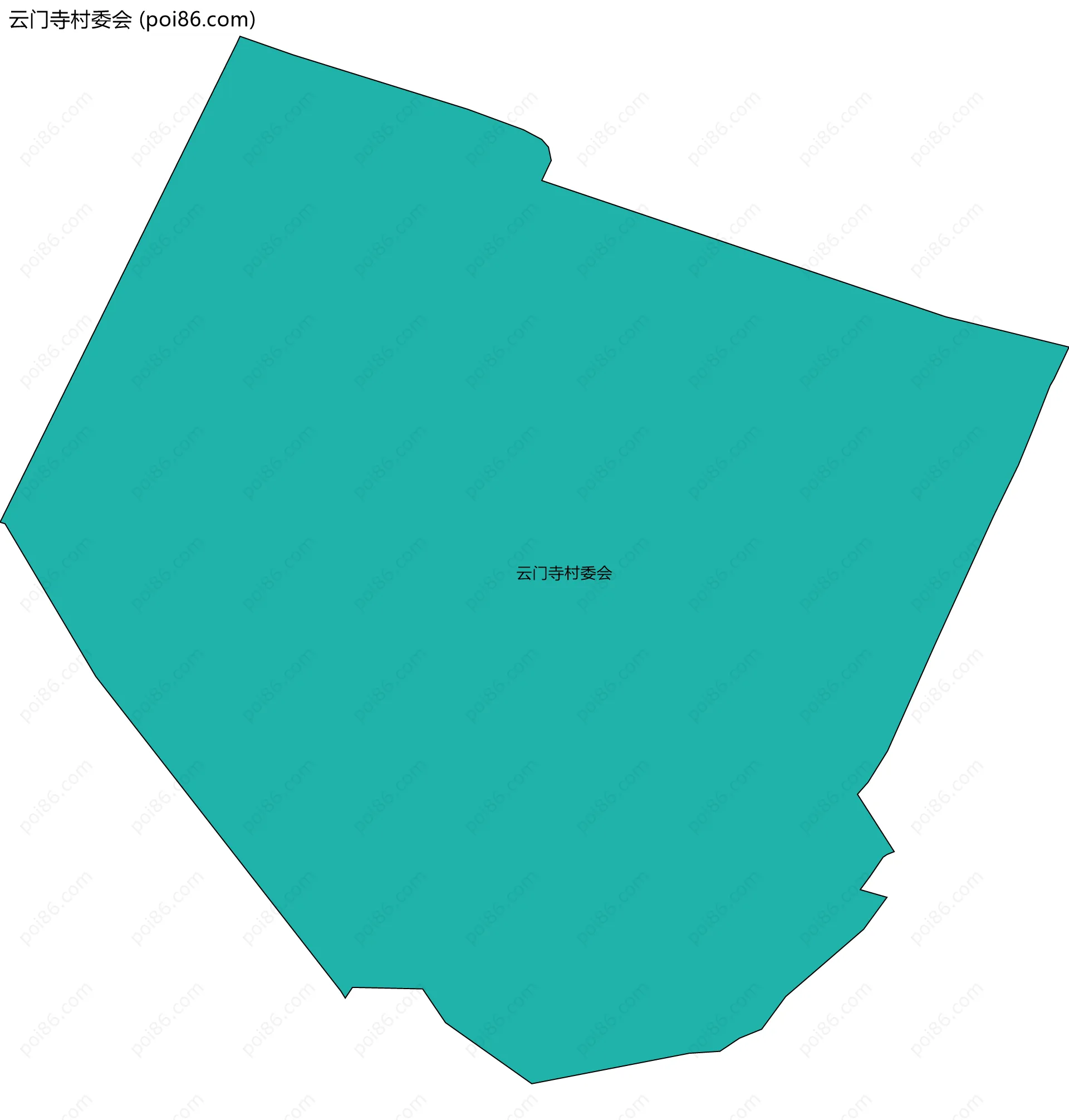 云门寺村委会边界地图