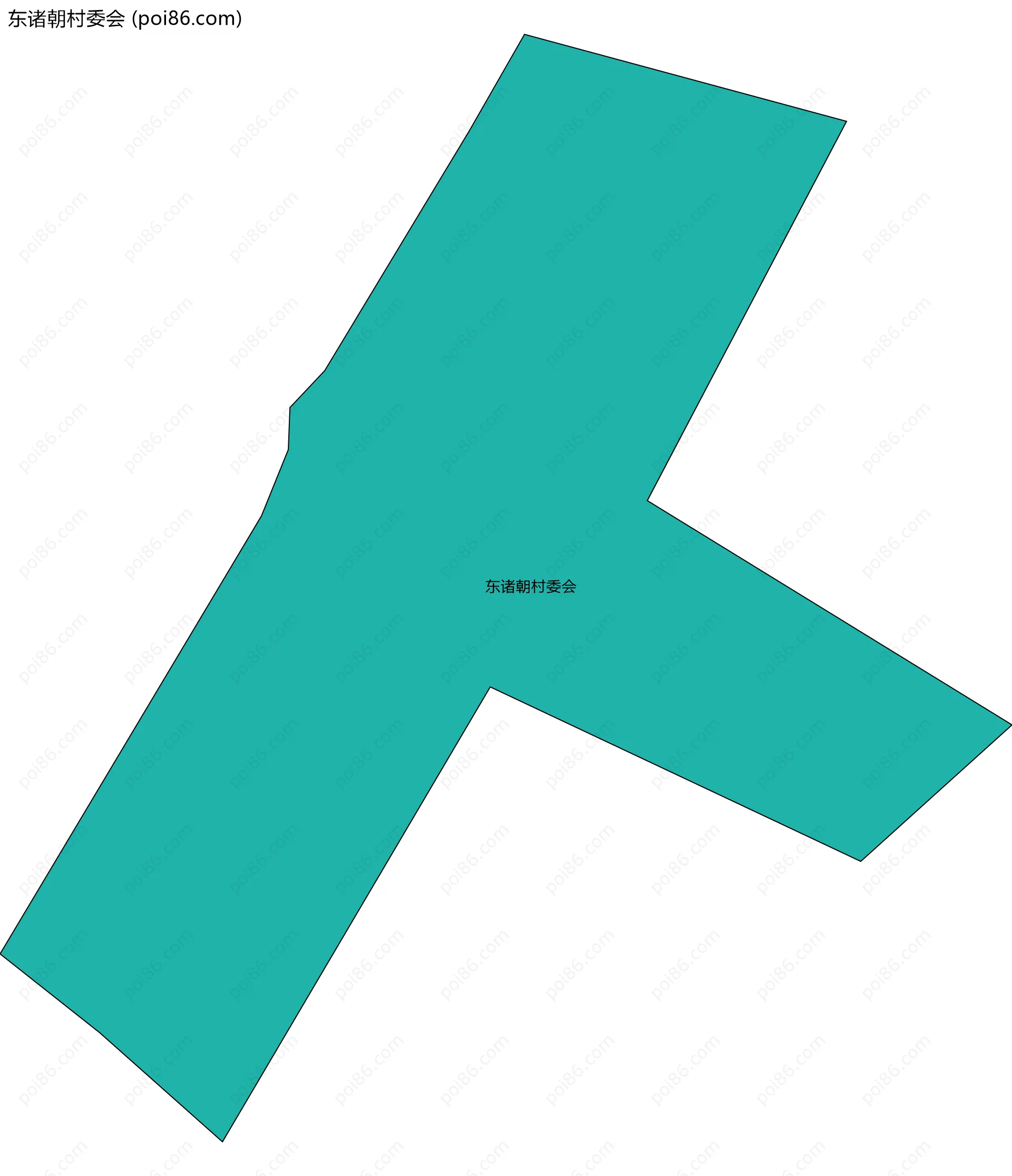 东诸朝村委会边界地图