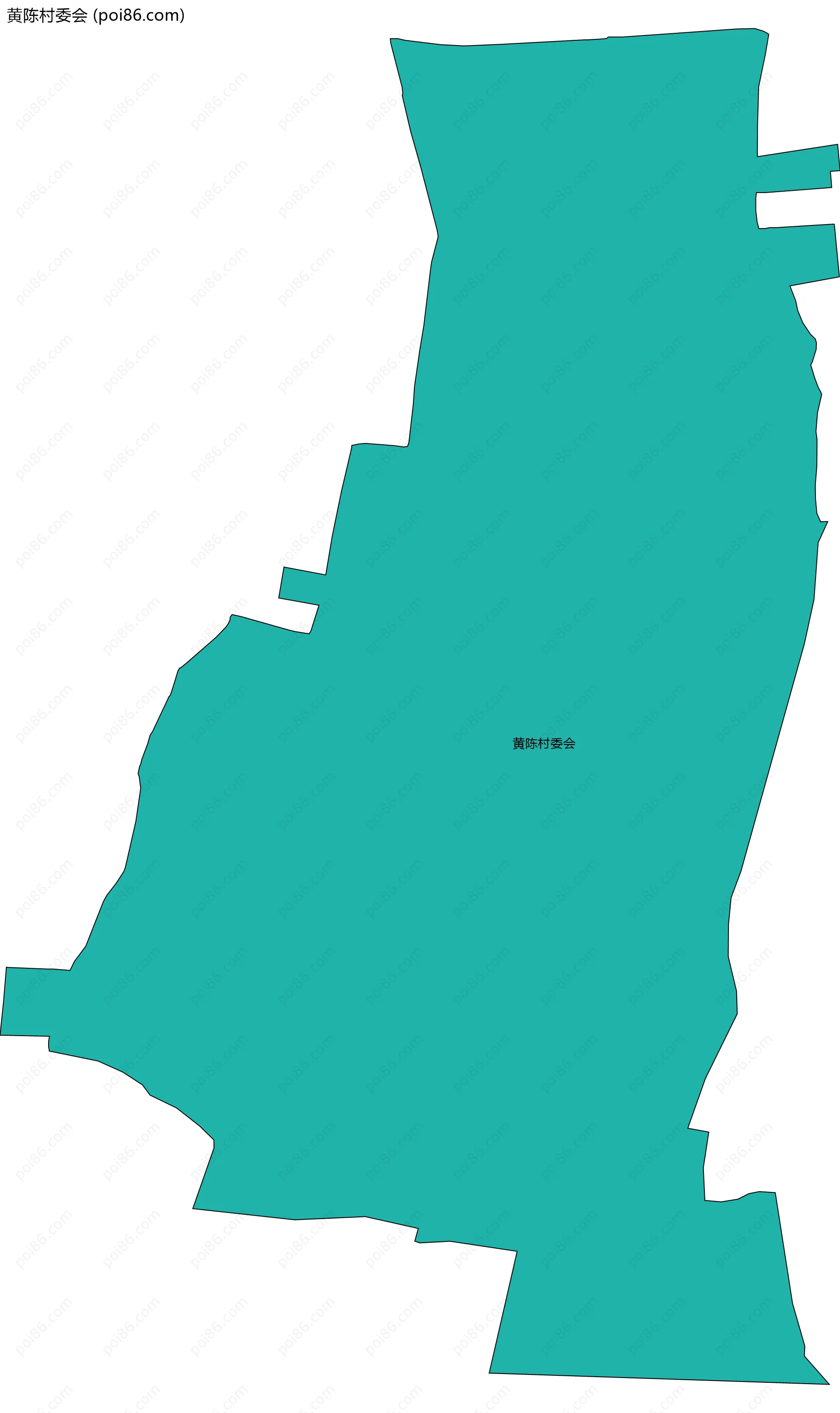 黄陈村委会边界地图