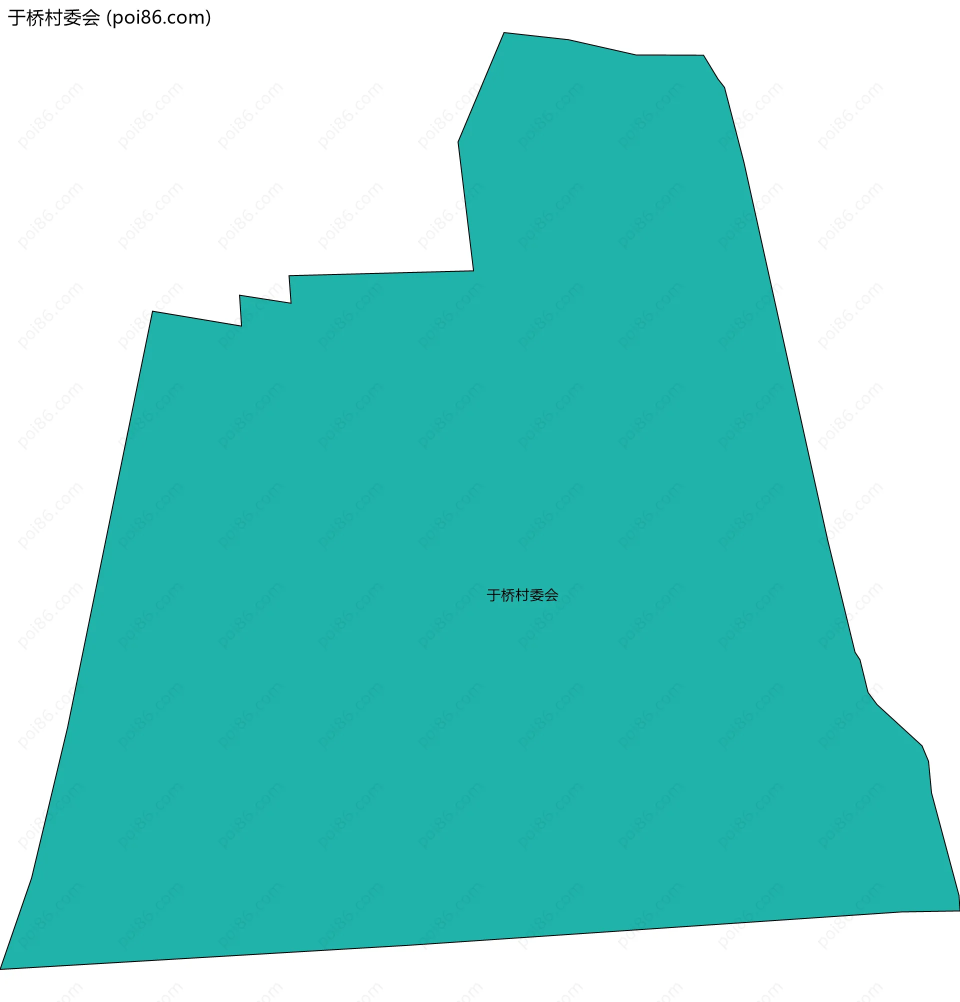 于桥村委会边界地图