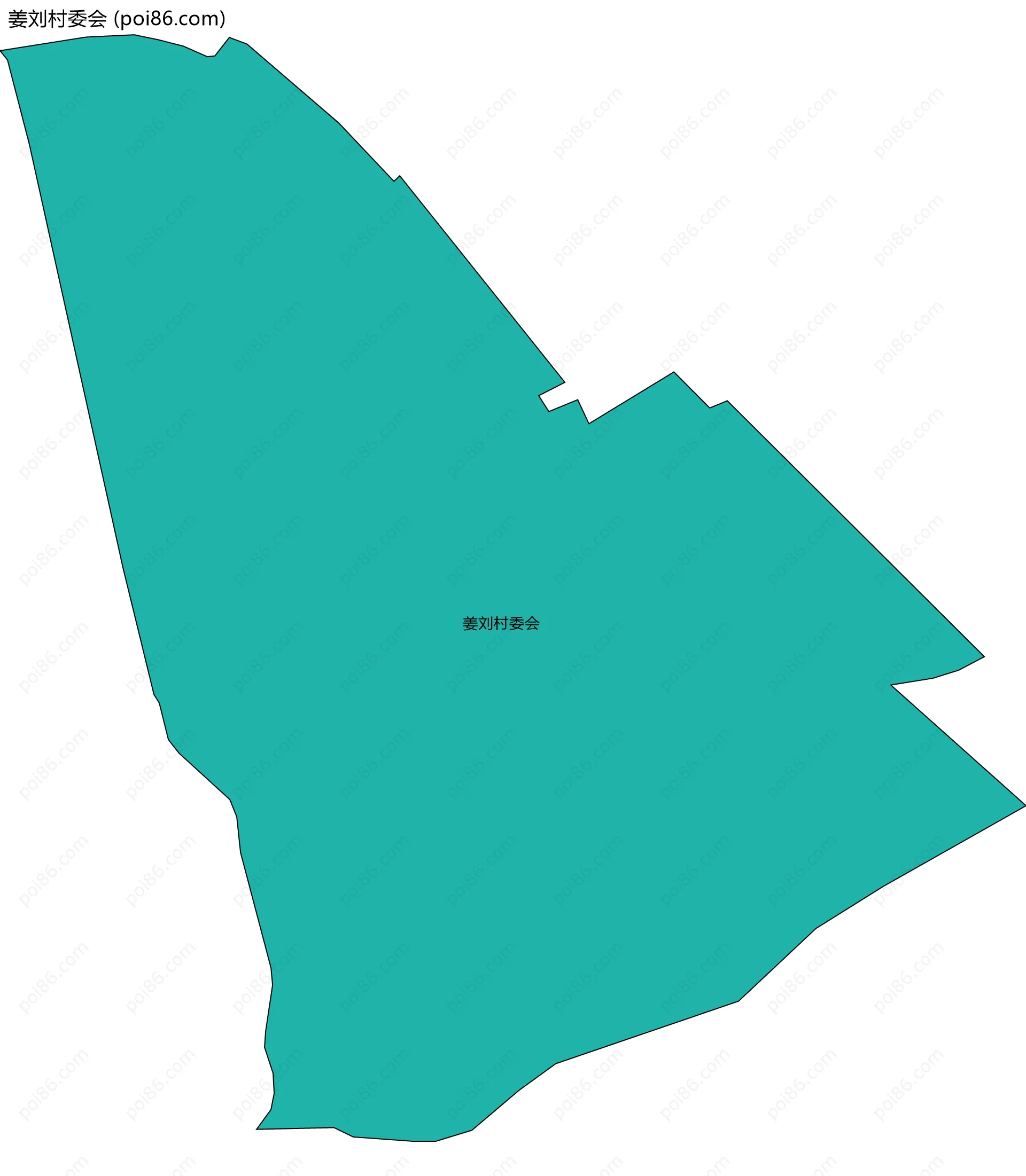 姜刘村委会边界地图