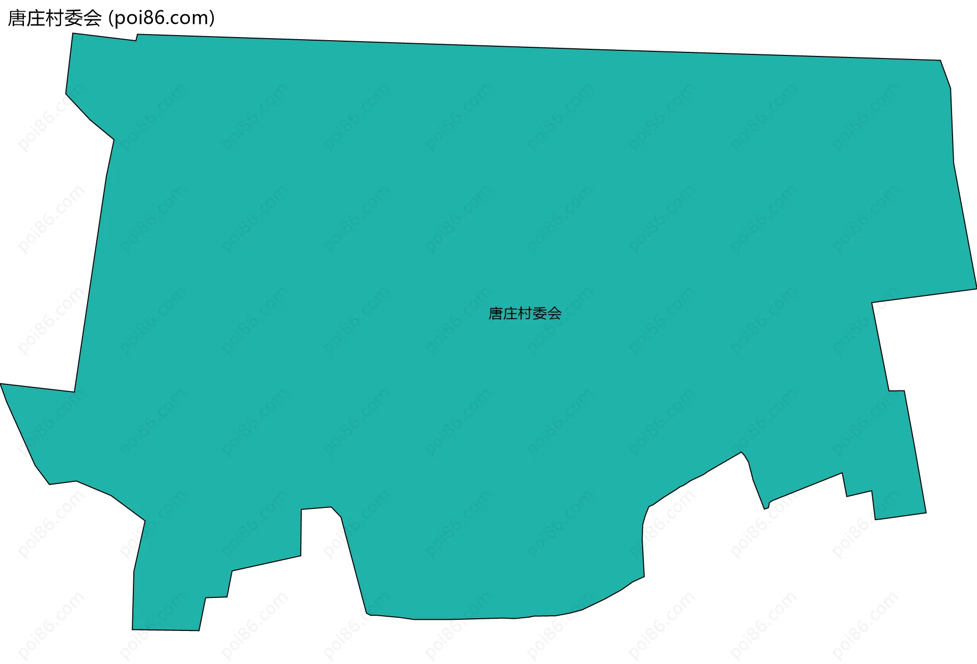 唐庄村委会边界地图