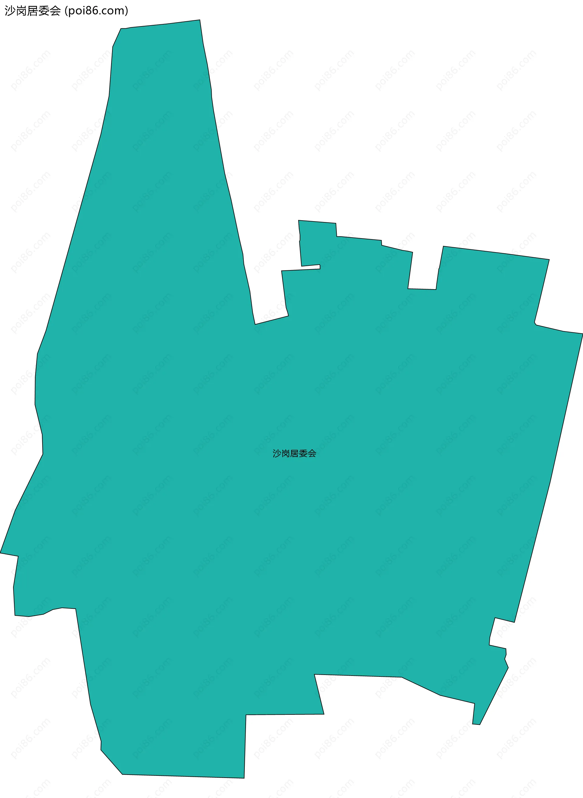 沙岗居委会边界地图
