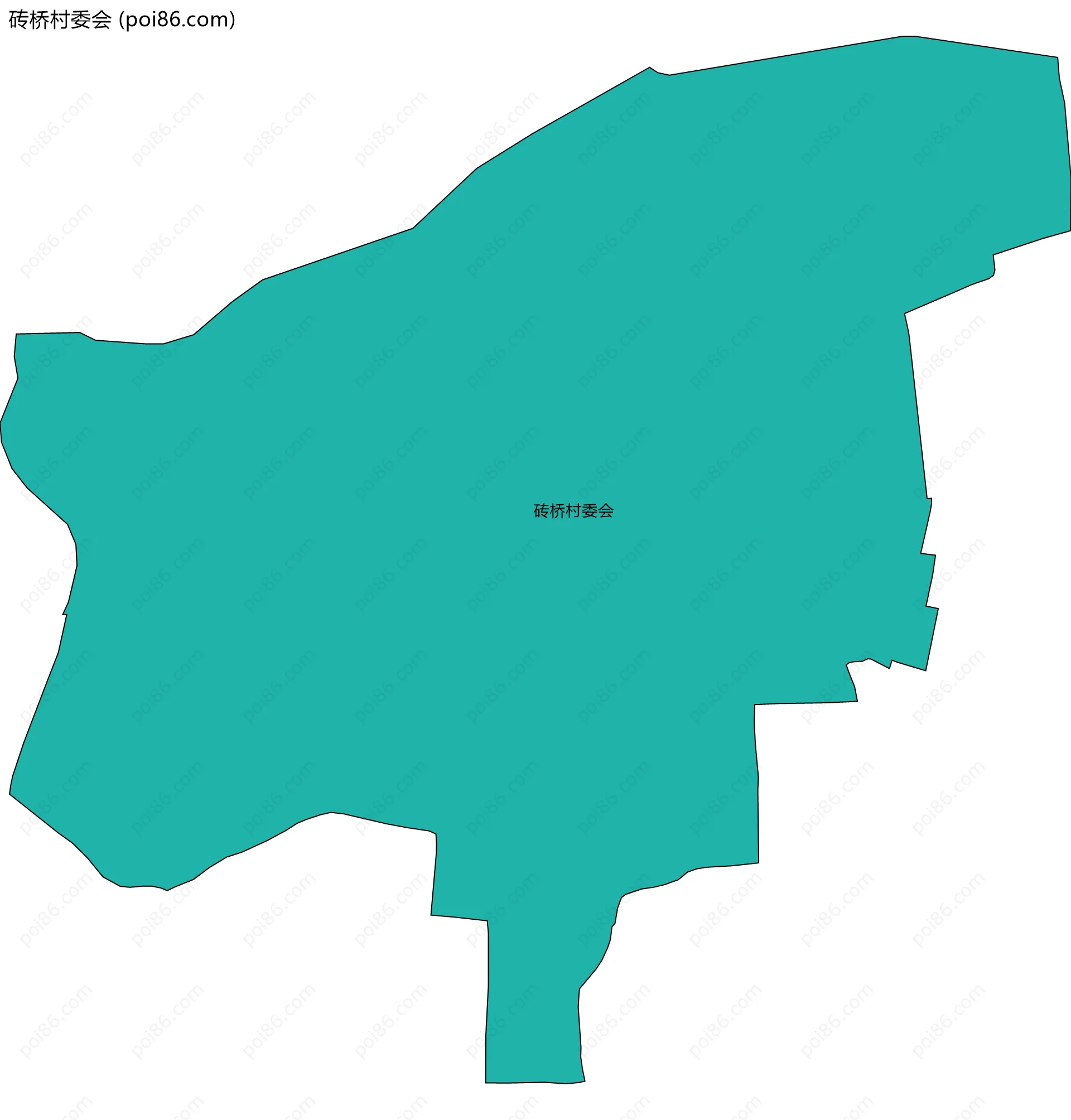 砖桥村委会边界地图