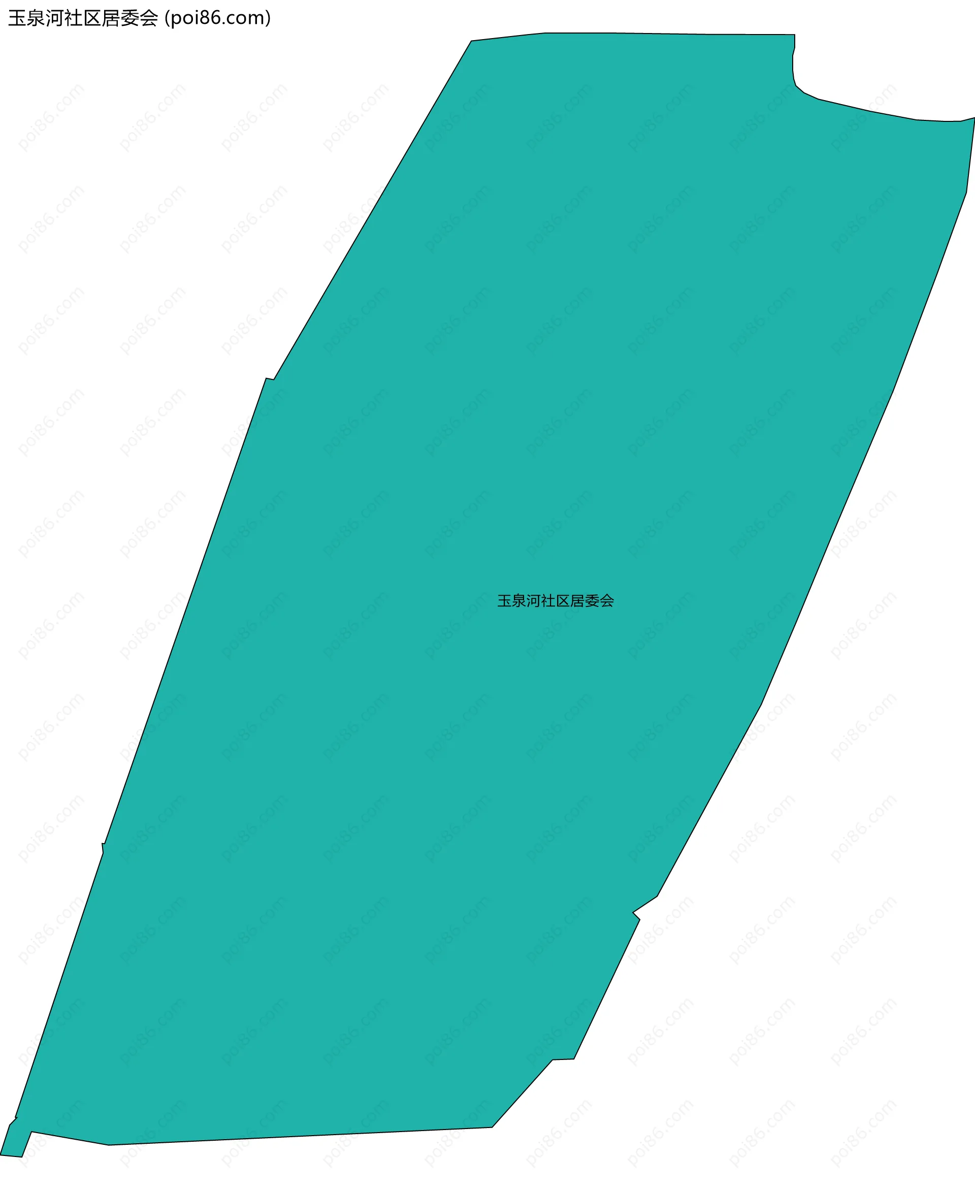 玉泉河社区居委会边界地图
