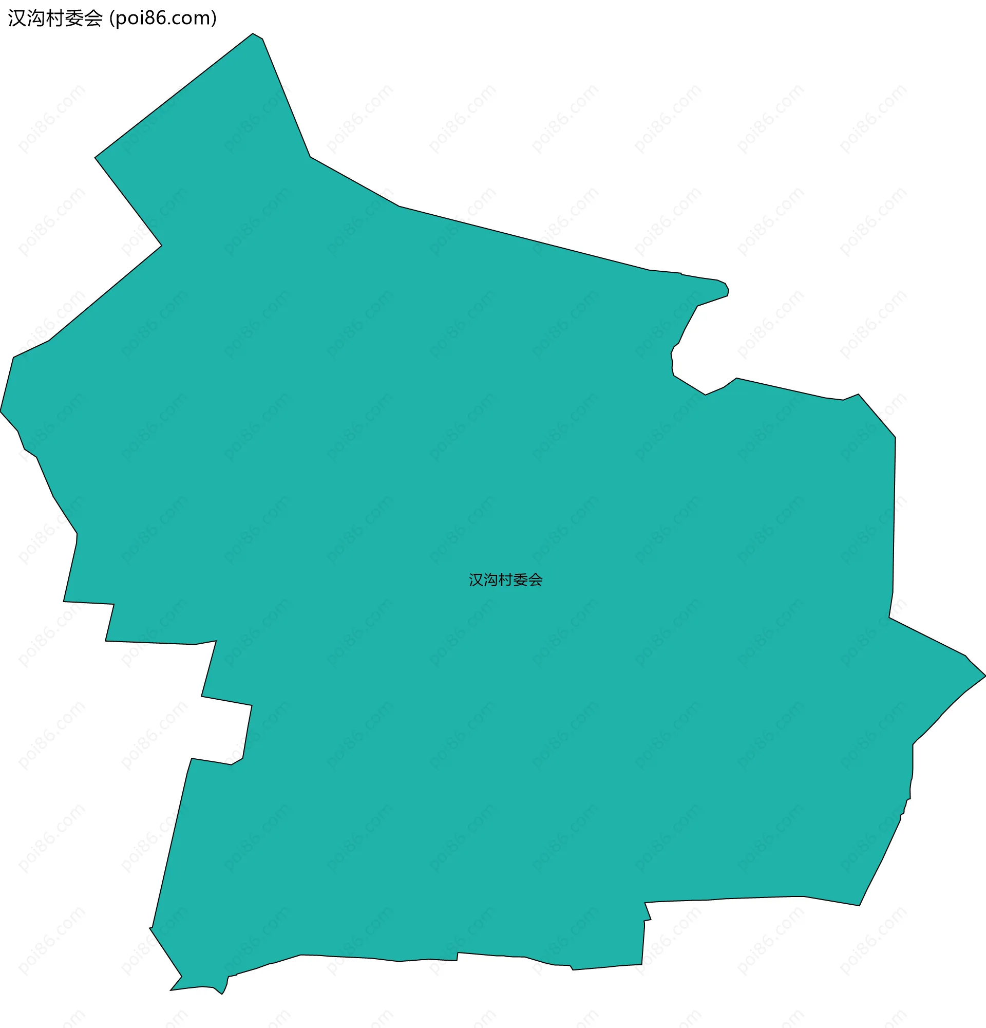 汉沟村委会边界地图