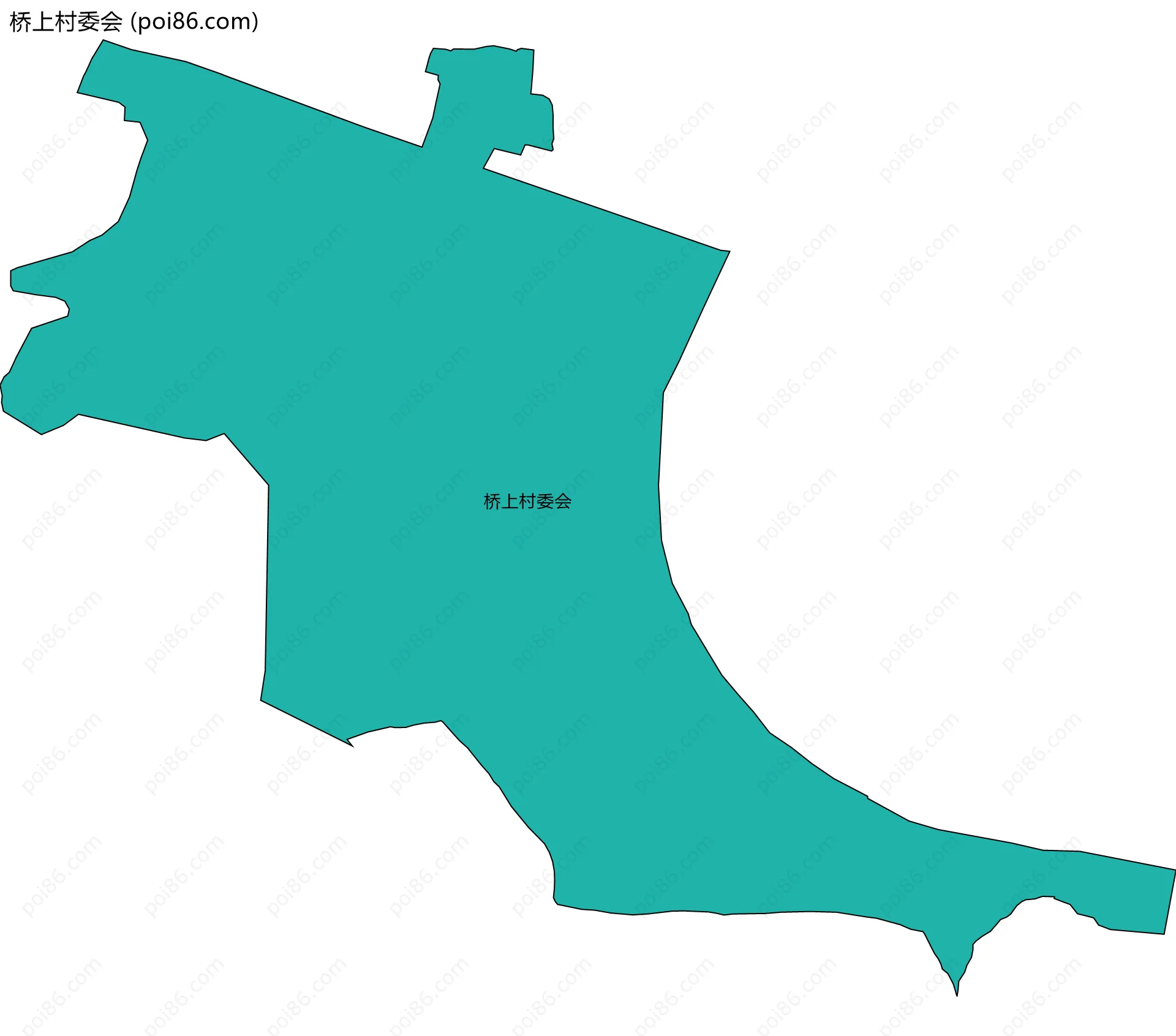 桥上村委会边界地图
