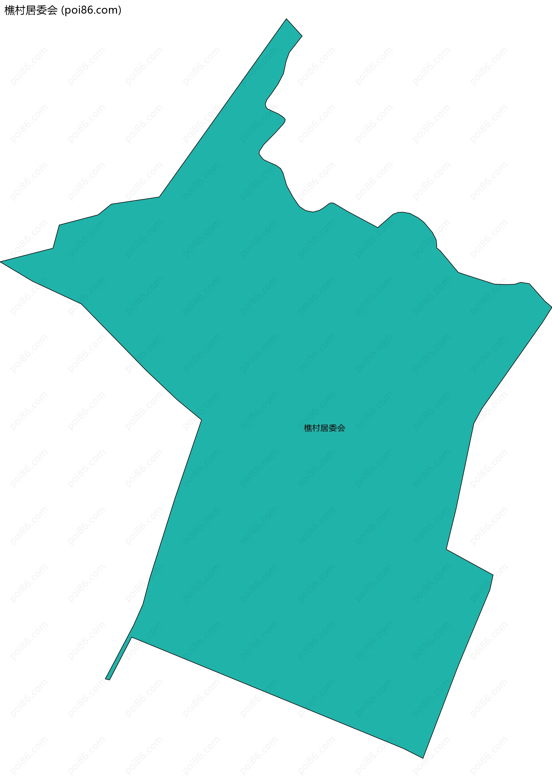 樵村居委会边界地图