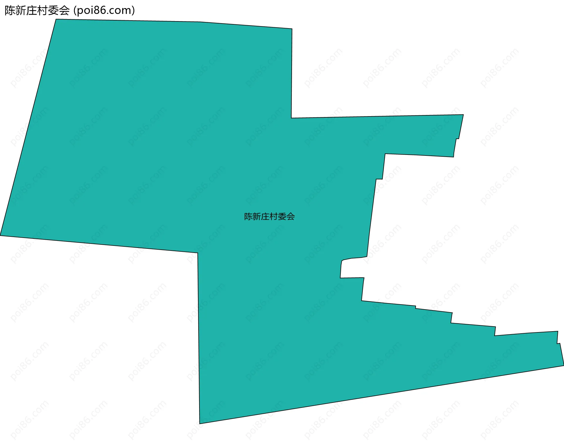 陈新庄村委会边界地图