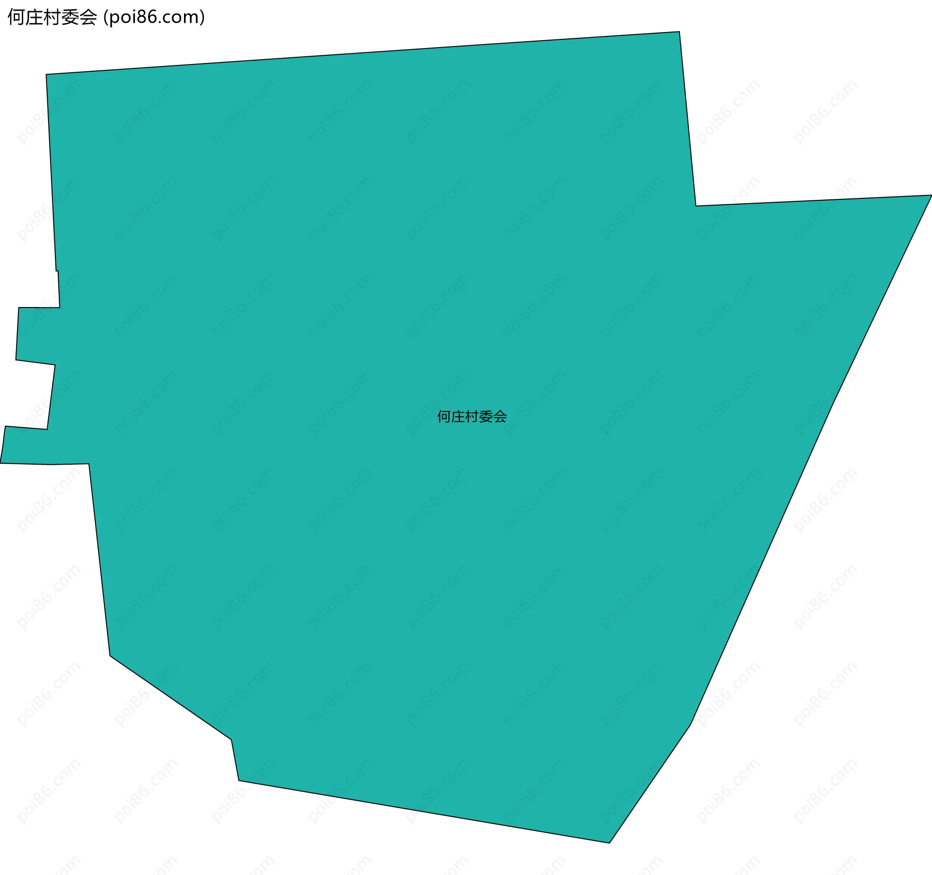 何庄村委会边界地图
