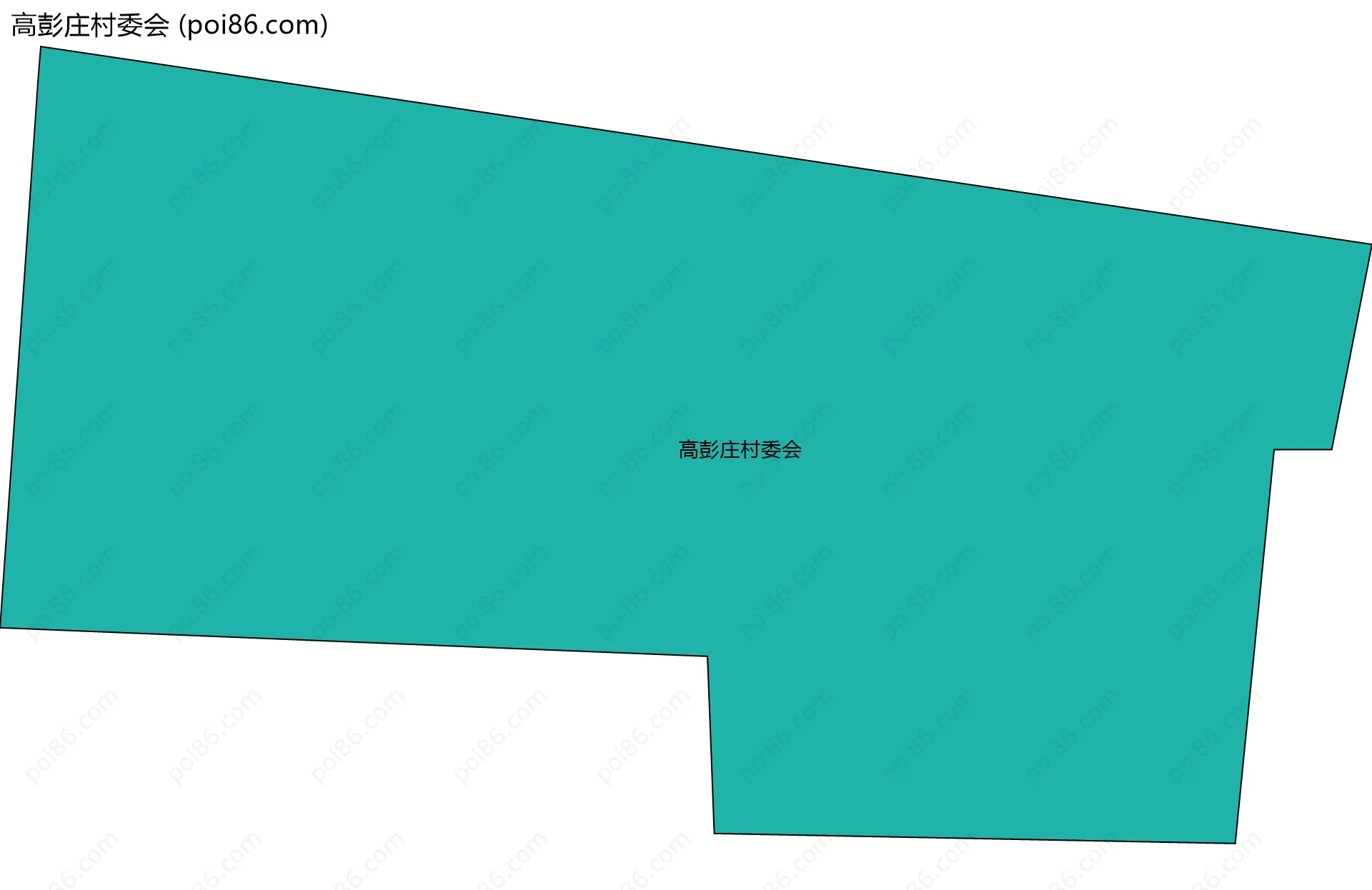 高彭庄村委会边界地图