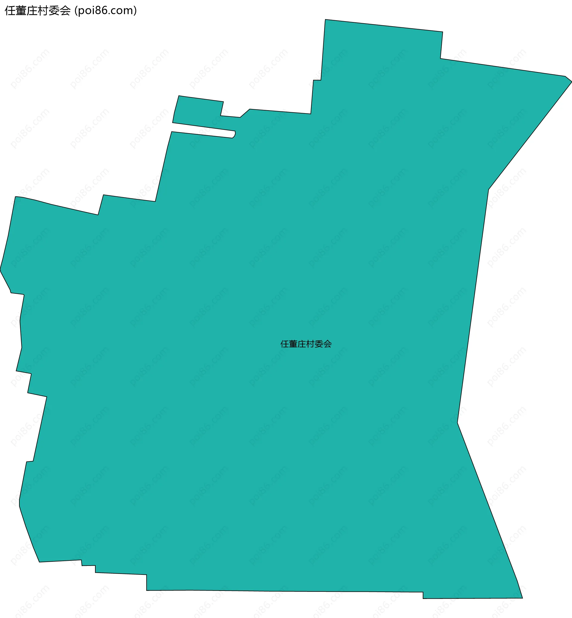 任董庄村委会边界地图