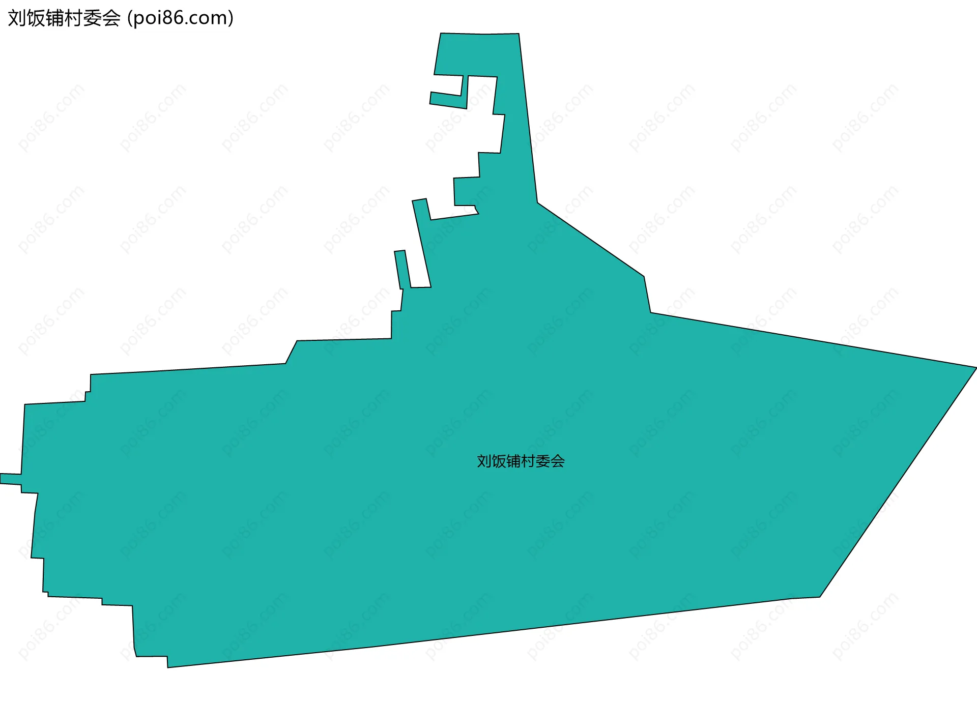 刘饭铺村委会边界地图