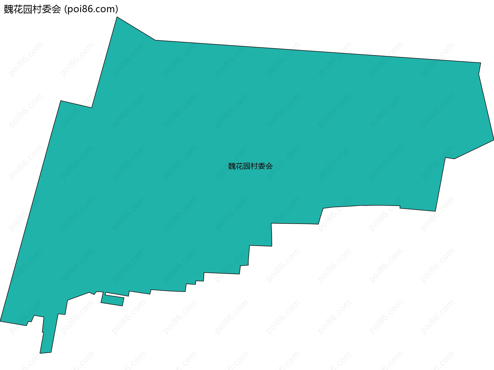 魏花园村委会边界地图