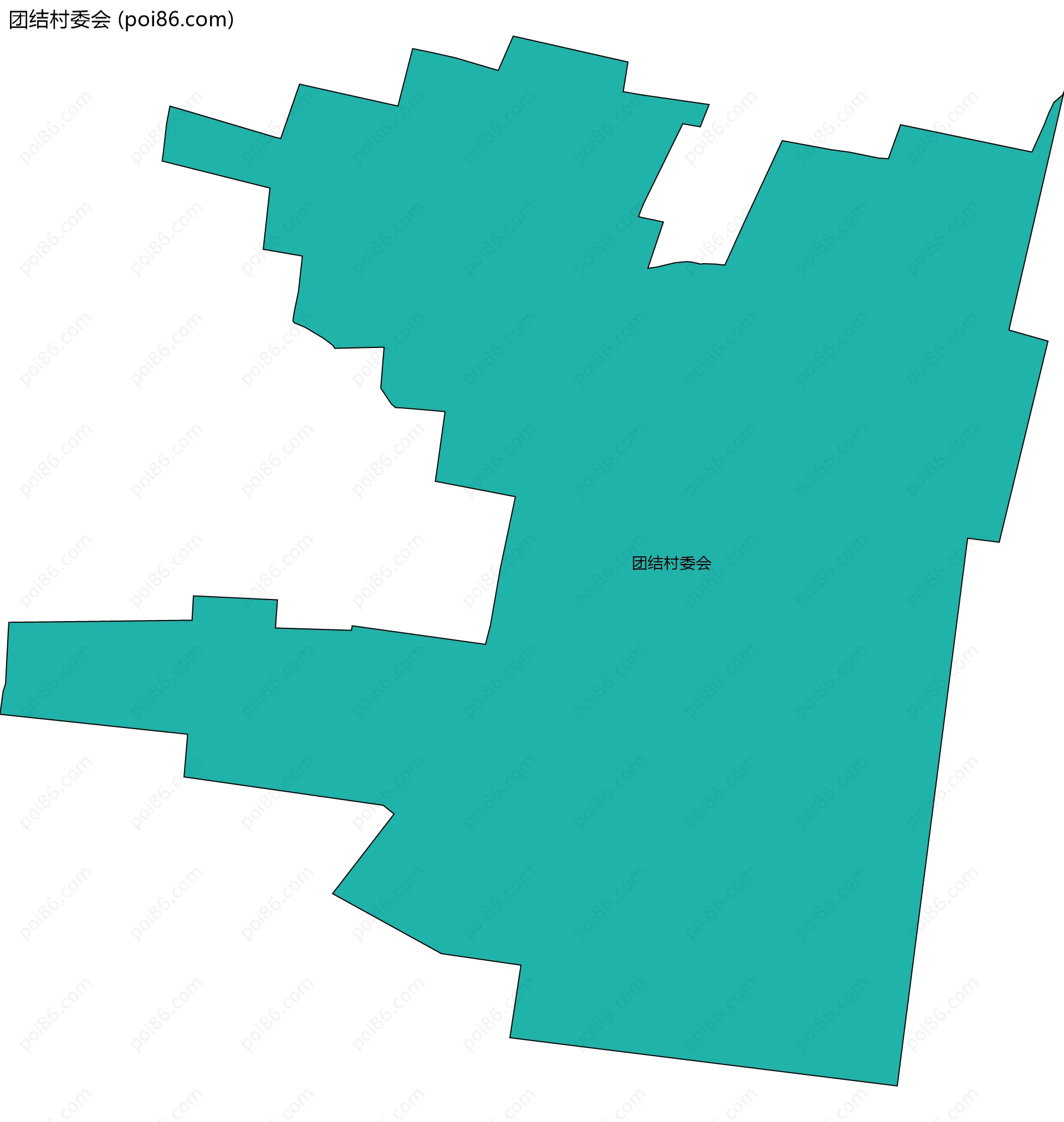 团结村委会边界地图