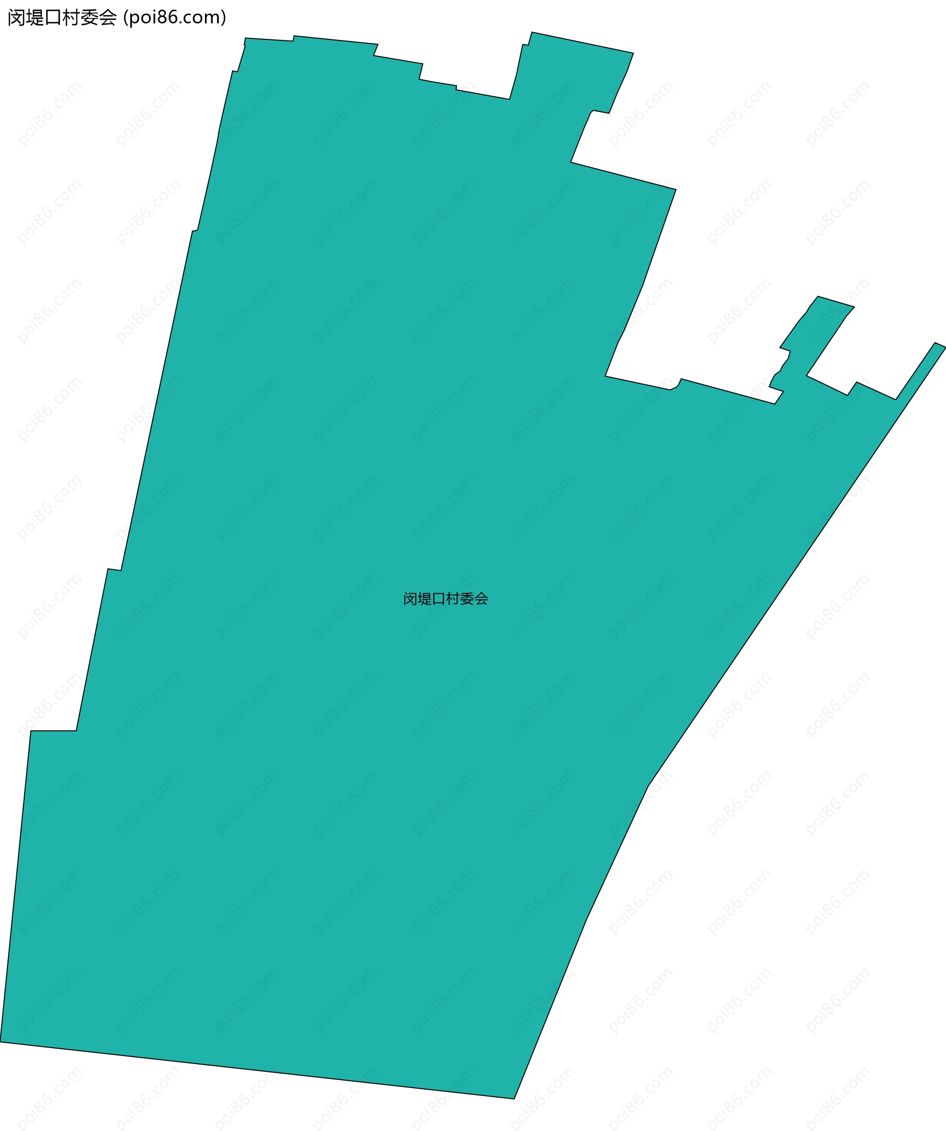 闵堤口村委会边界地图