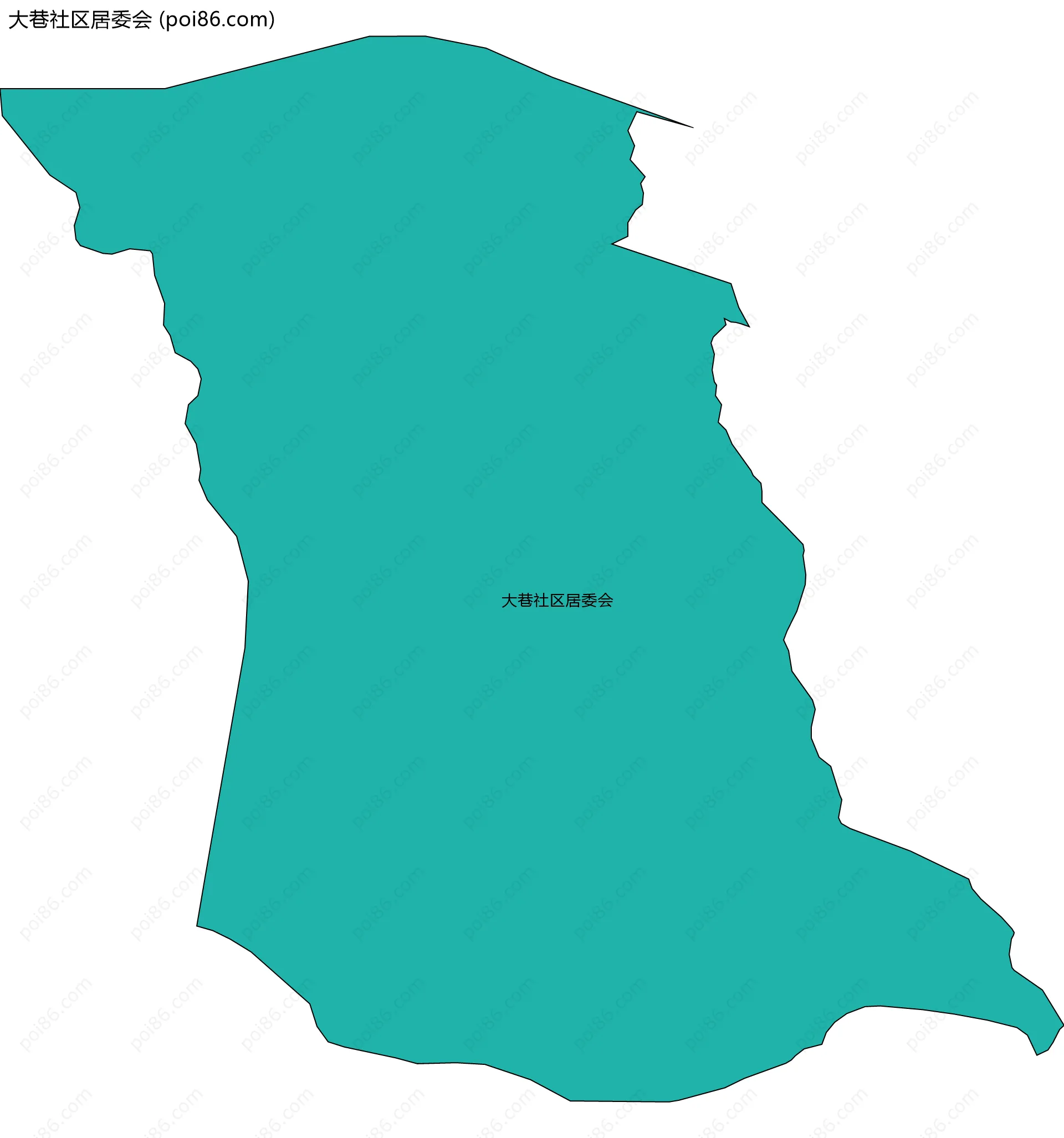 大巷社区居委会边界地图