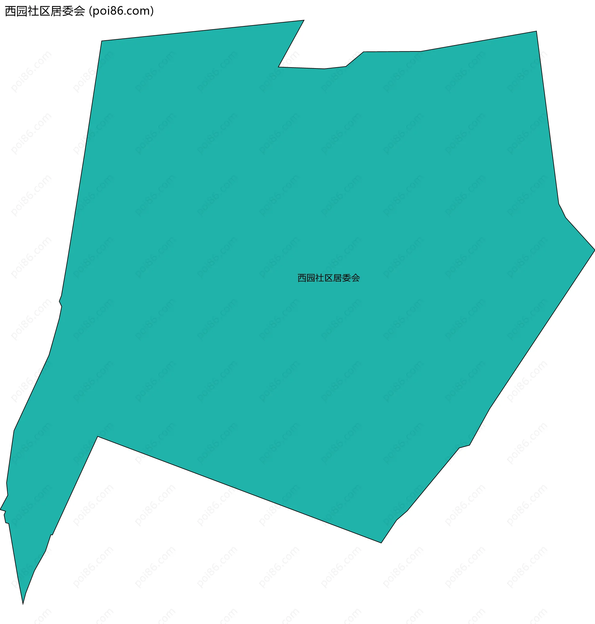 西园社区居委会边界地图