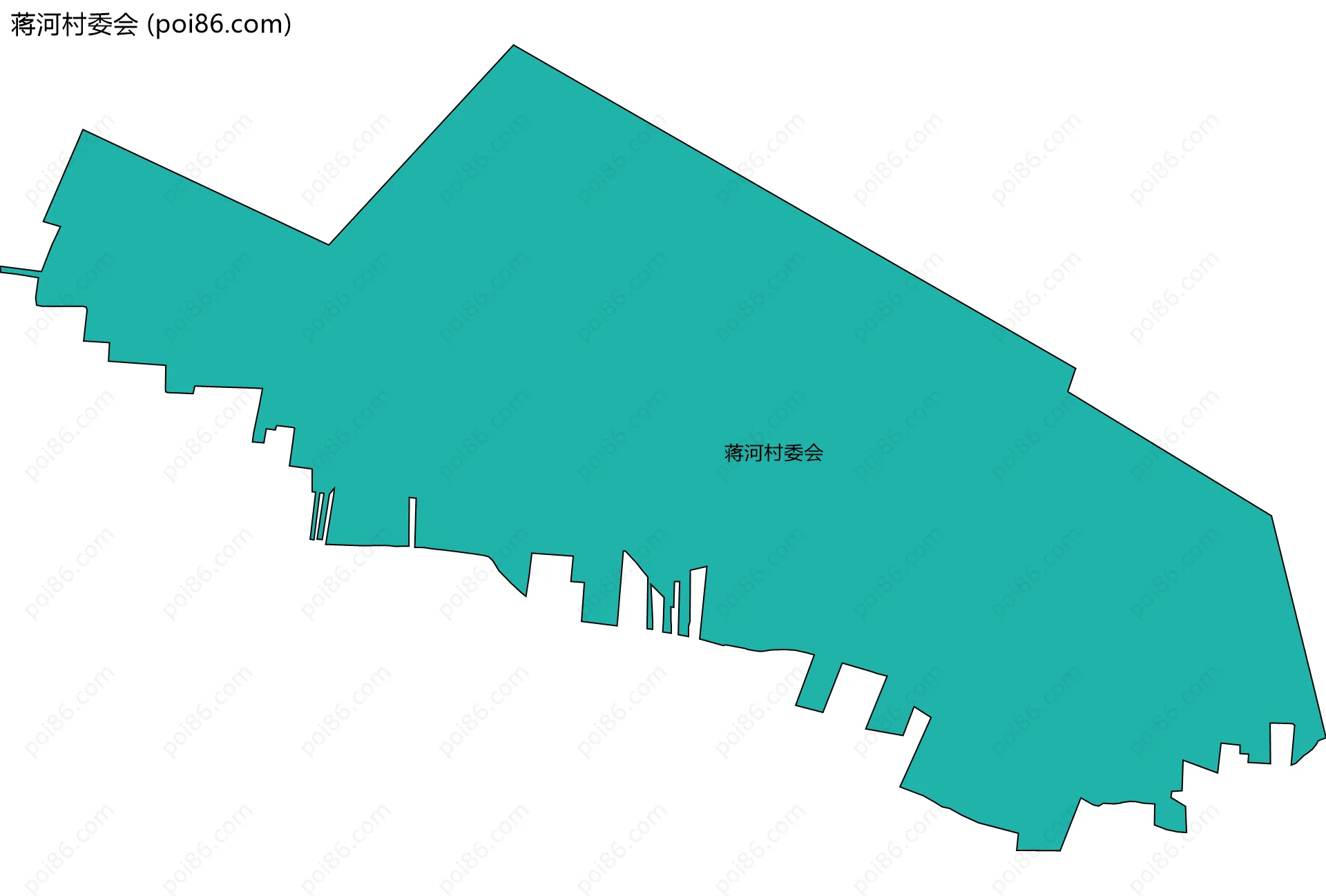 蒋河村委会边界地图