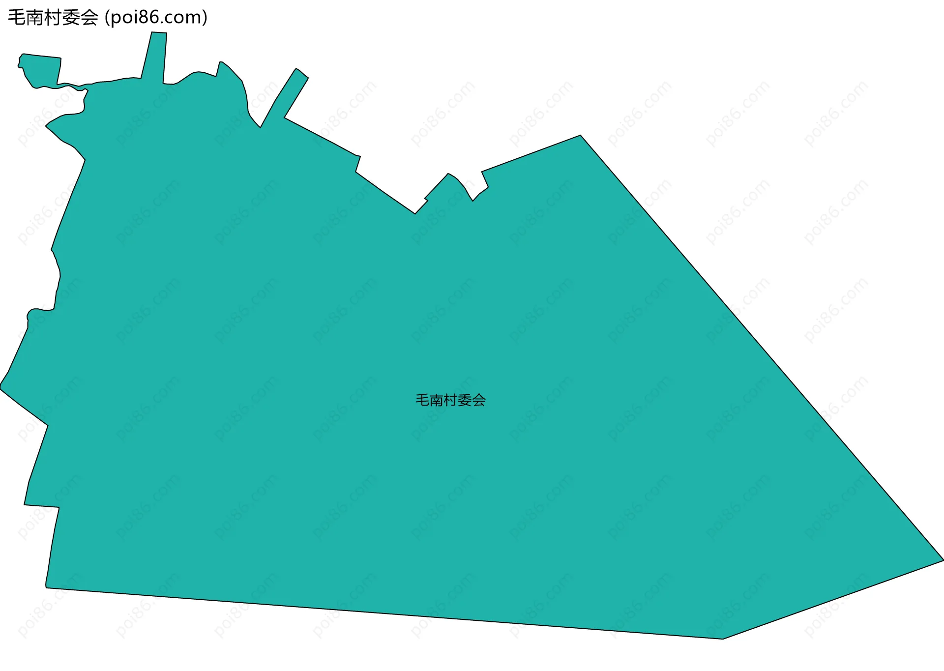 毛南村委会边界地图