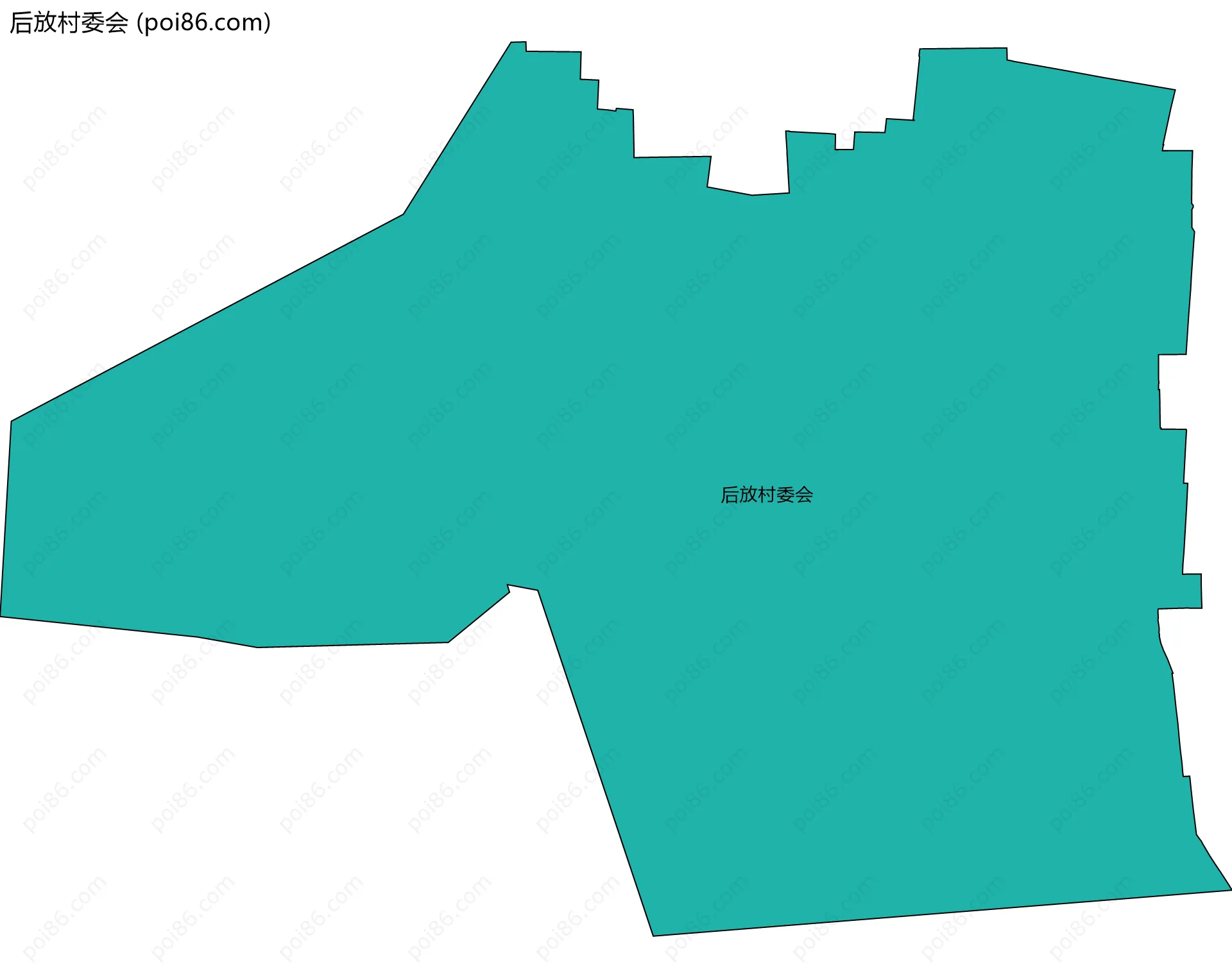 后放村委会边界地图