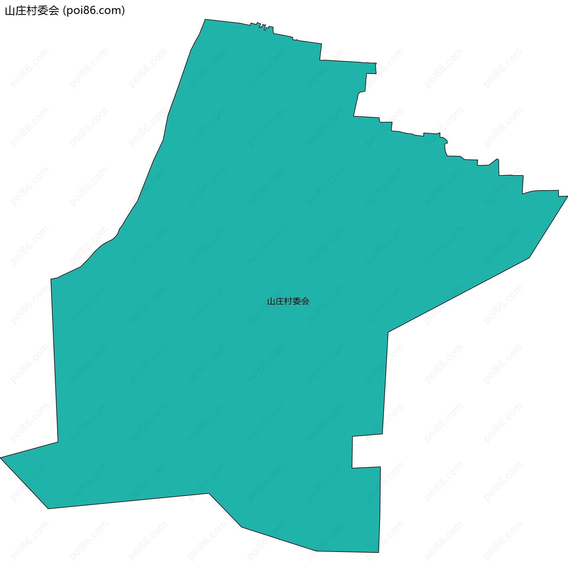 山庄村委会边界地图