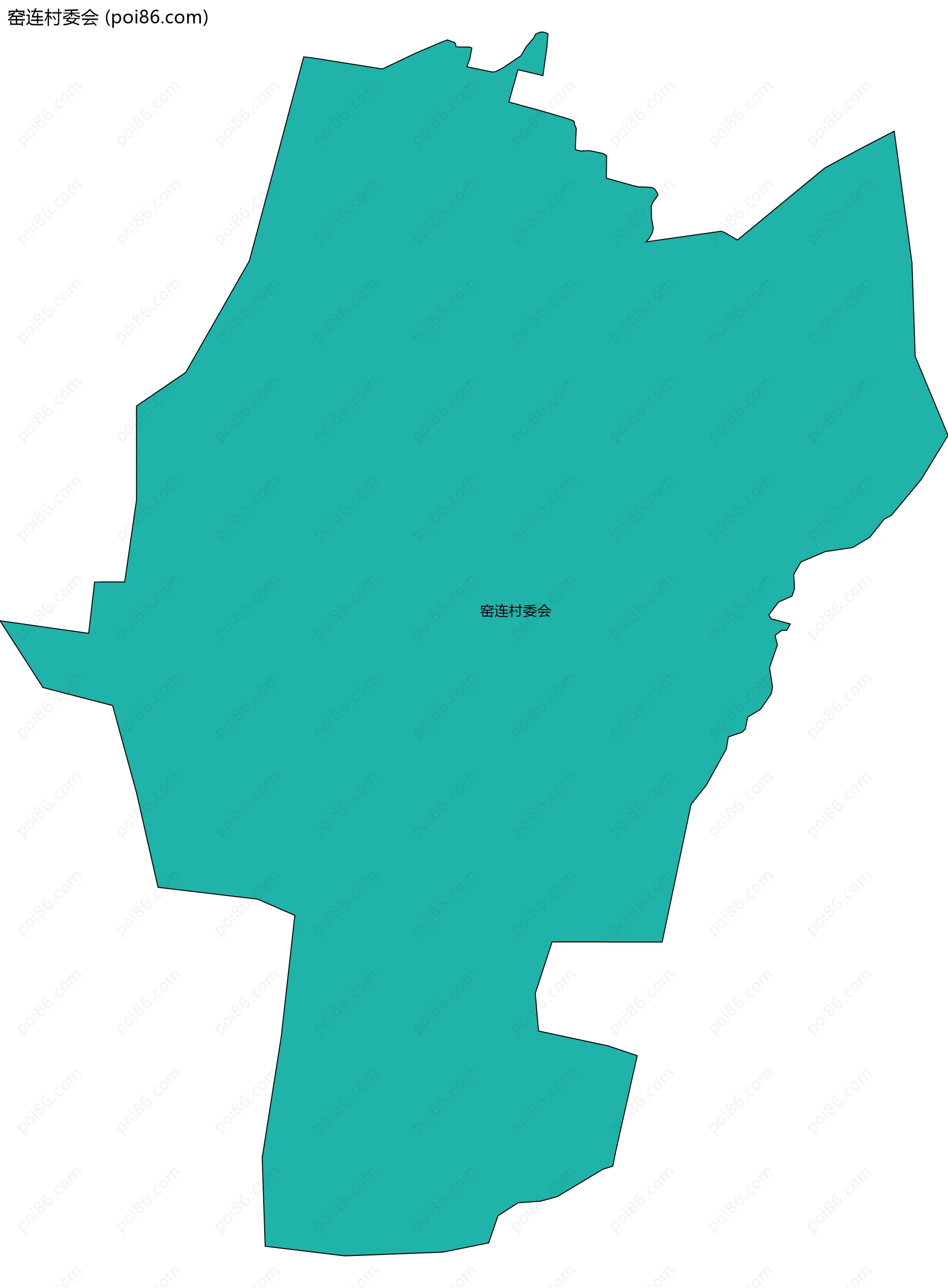 窑连村委会边界地图