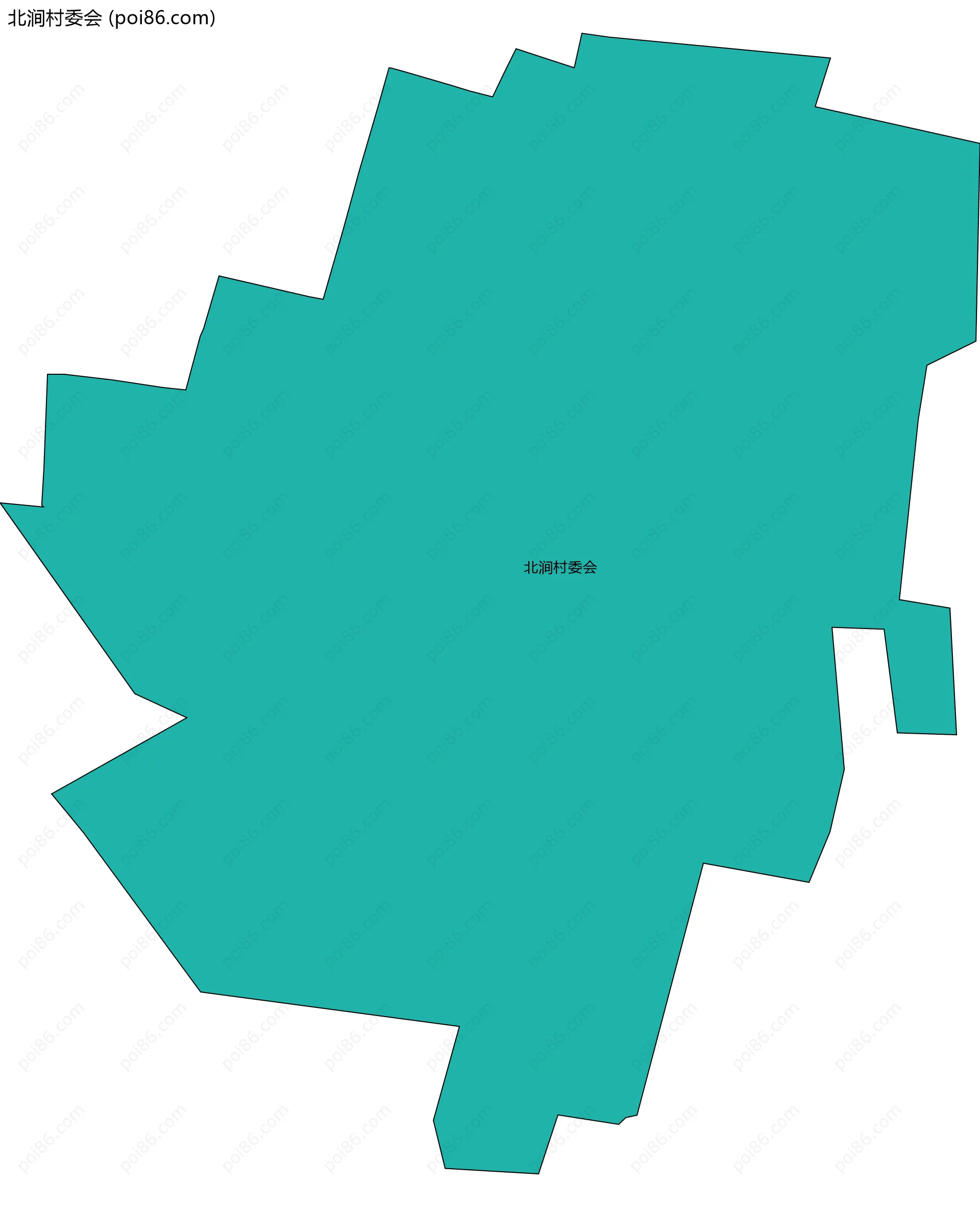 北涧村委会边界地图