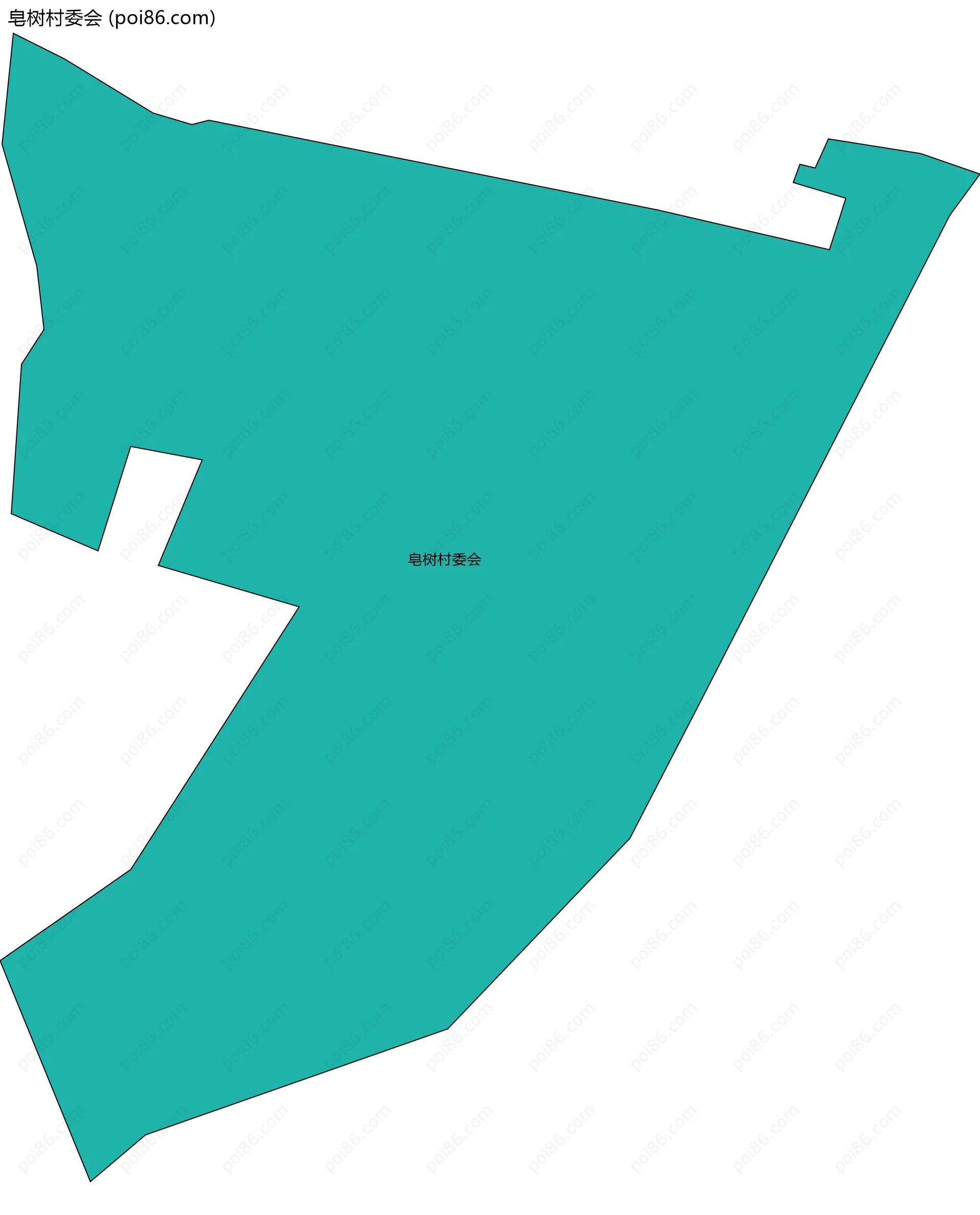 皂树村委会边界地图